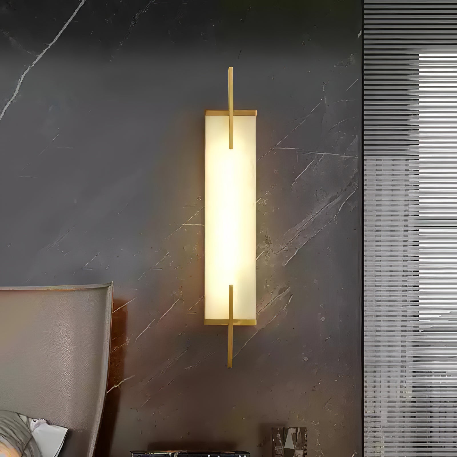 Aurcarir Rectangular Alabaster Wall Light - Blowlighting