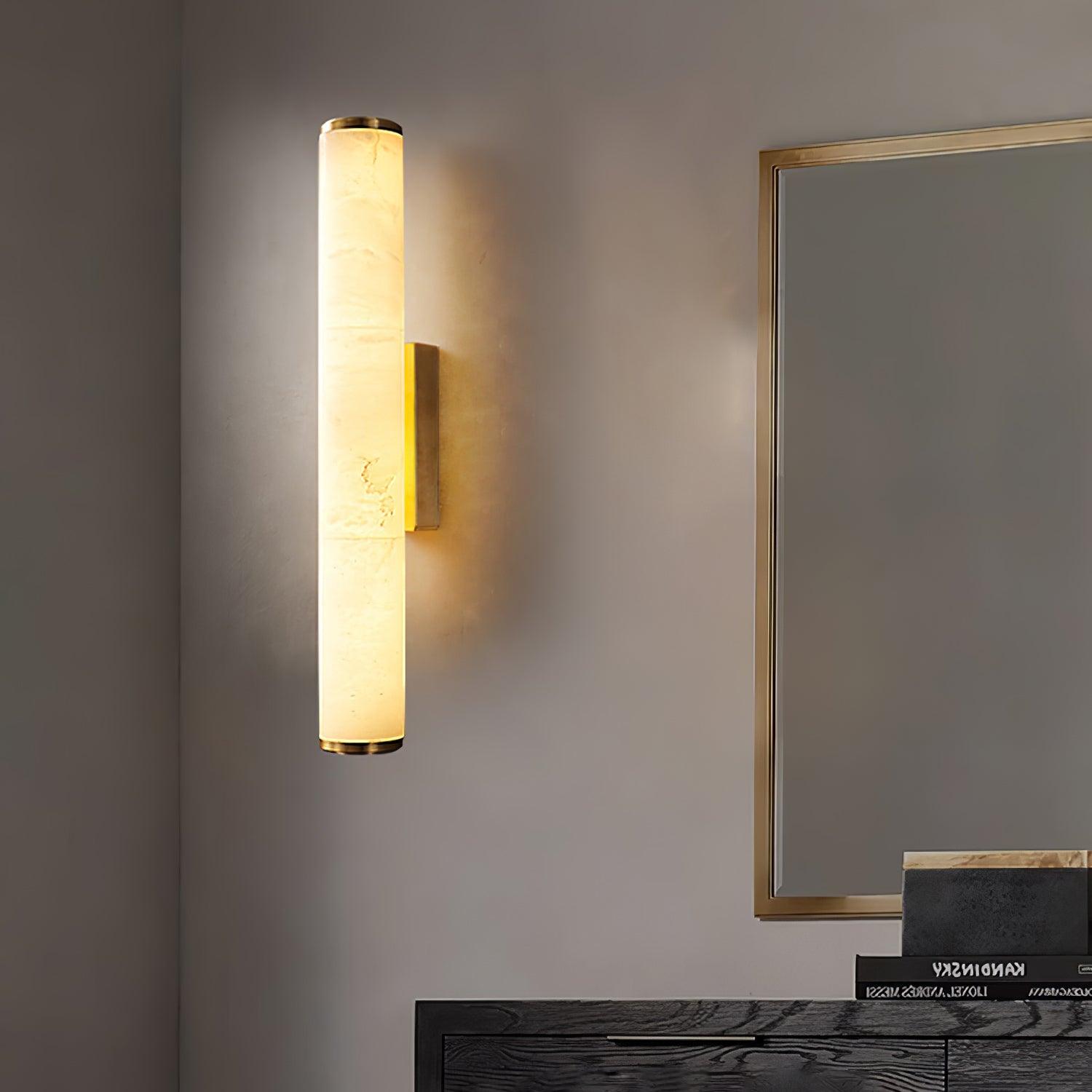 Nyvynor Rectangular Alabaster Wall Light - Blowlighting