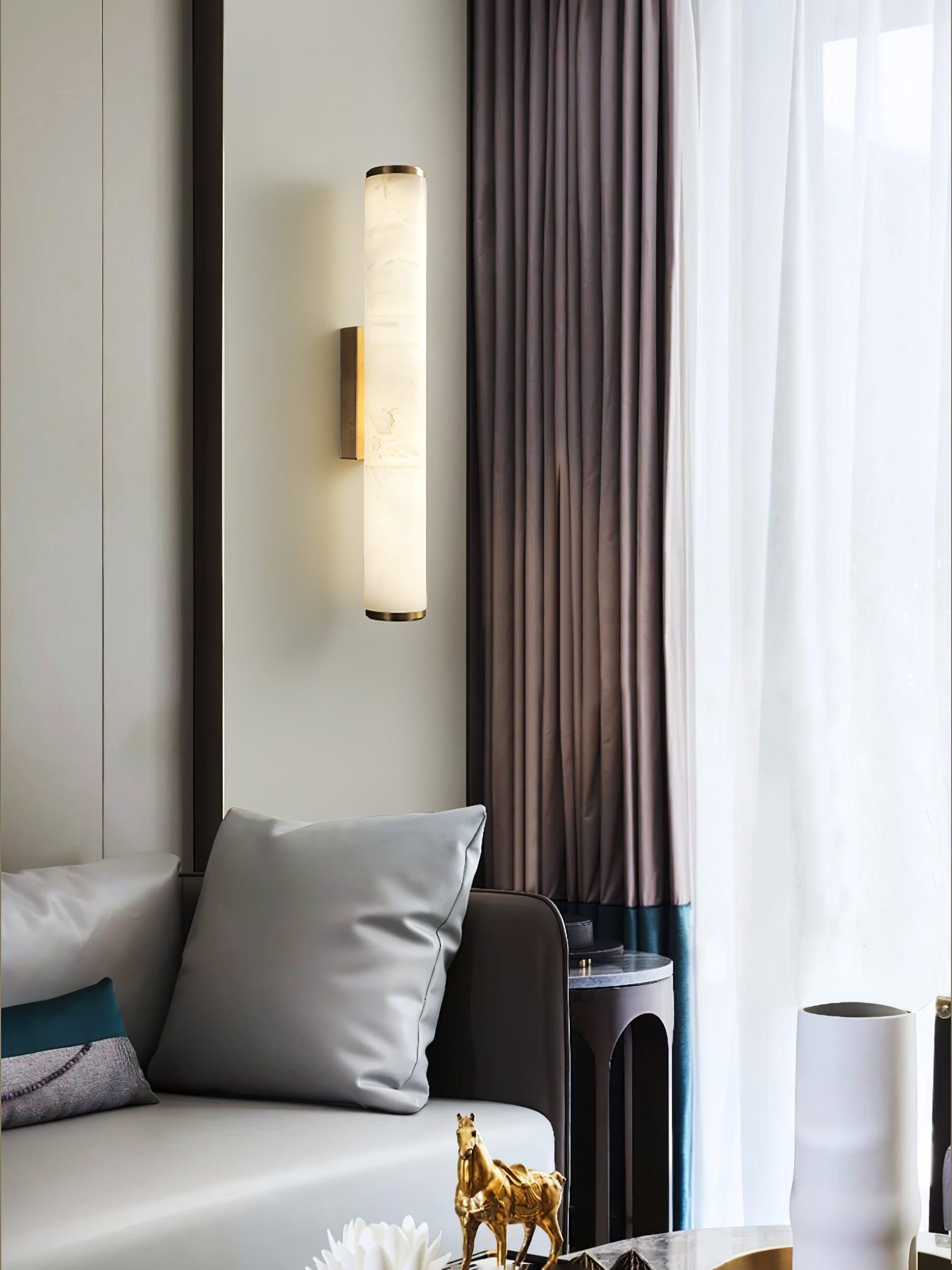 Nyvynor Rectangular Alabaster Wall Light - Blowlighting