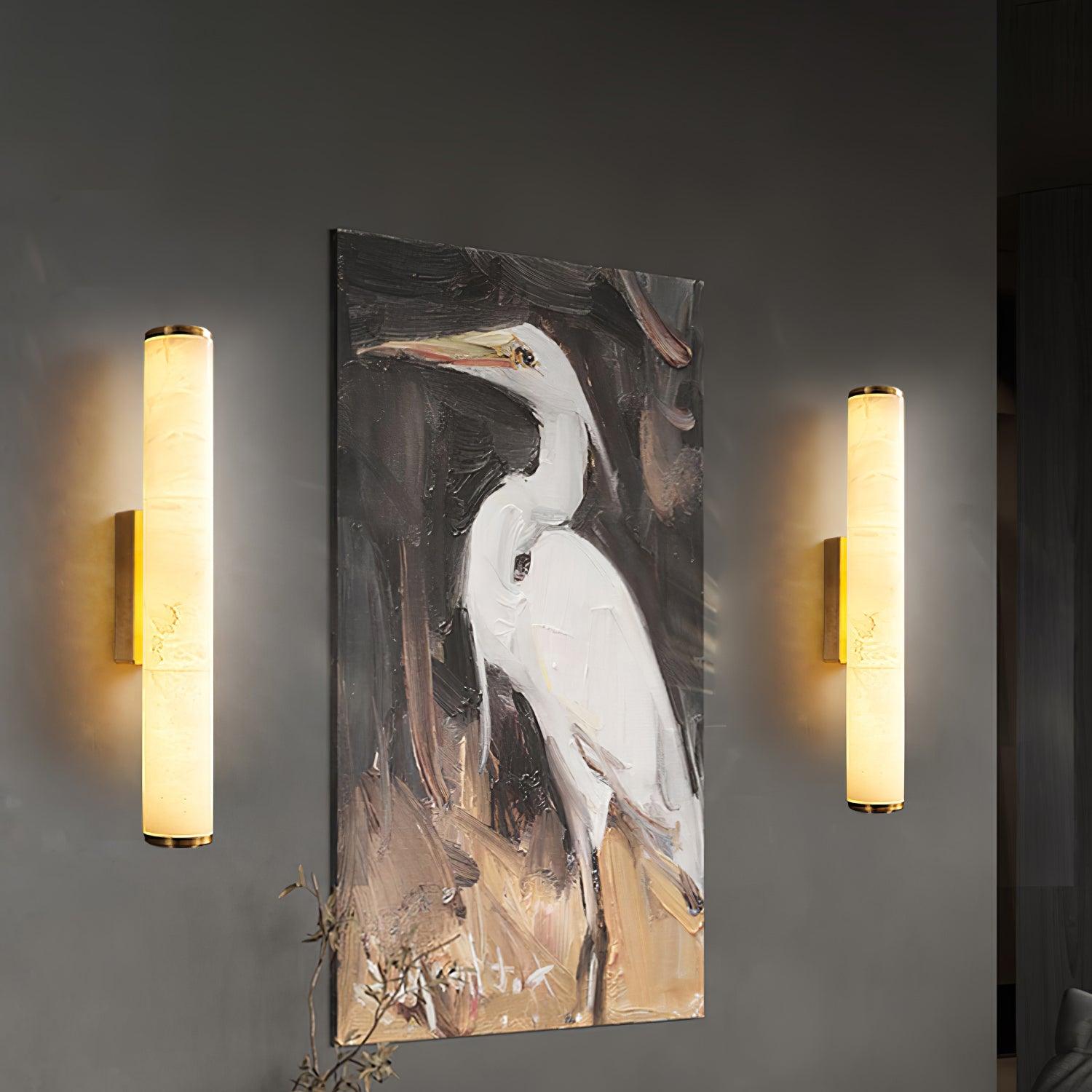 Nyvynor Rectangular Alabaster Wall Light - Blowlighting