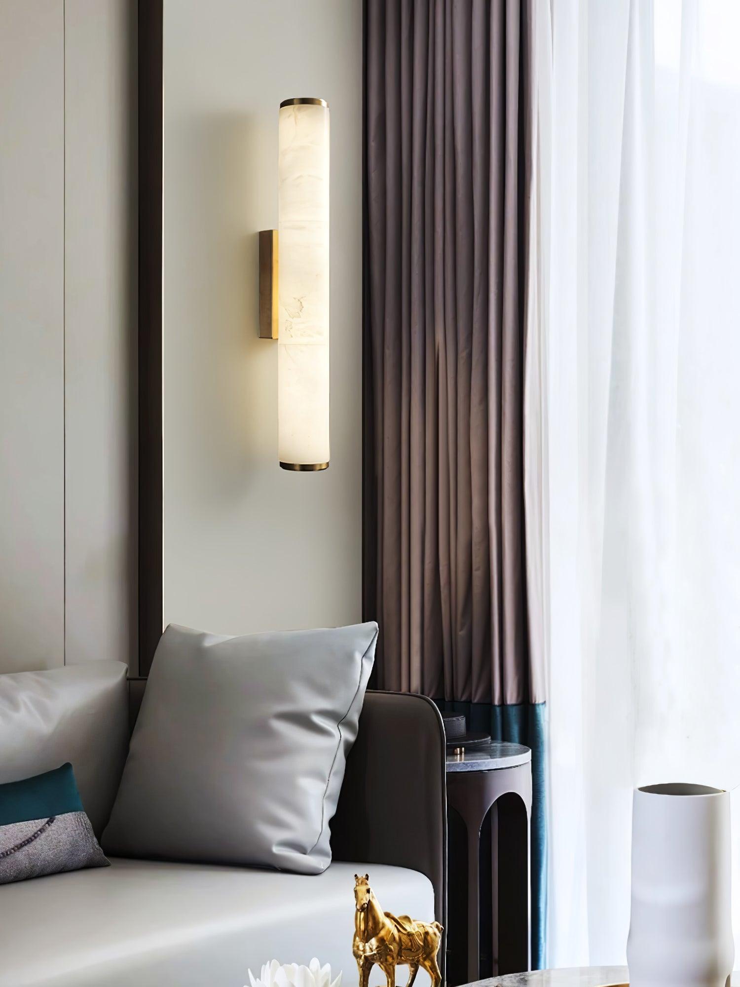 Nyvynor Rectangular Alabaster Wall Light - Blowlighting