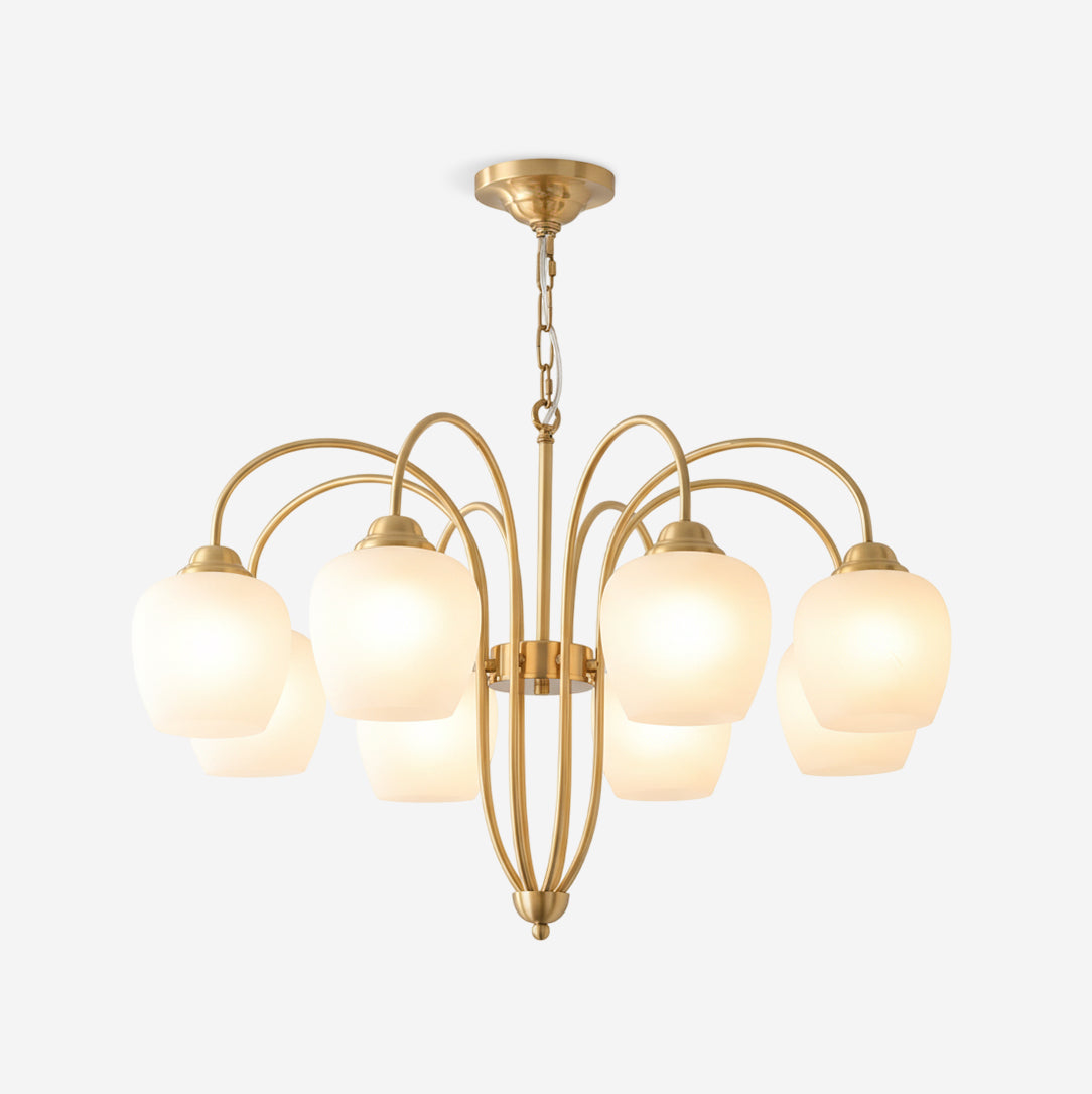 Calyx Natural Glass Petiole Chandelier