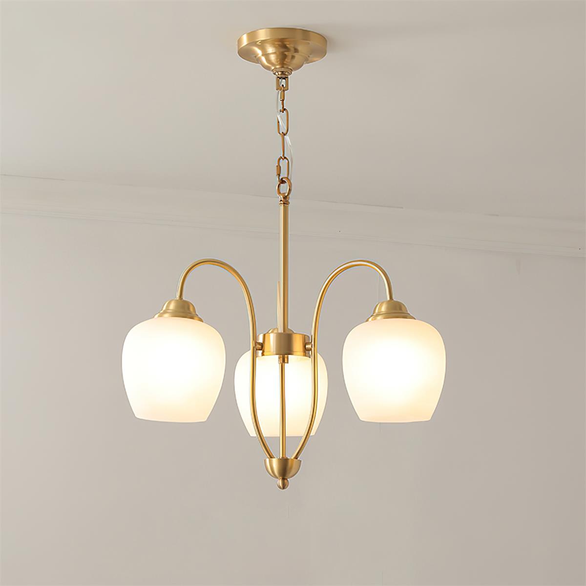 Calyx Natural Glass Petiole Chandelier
