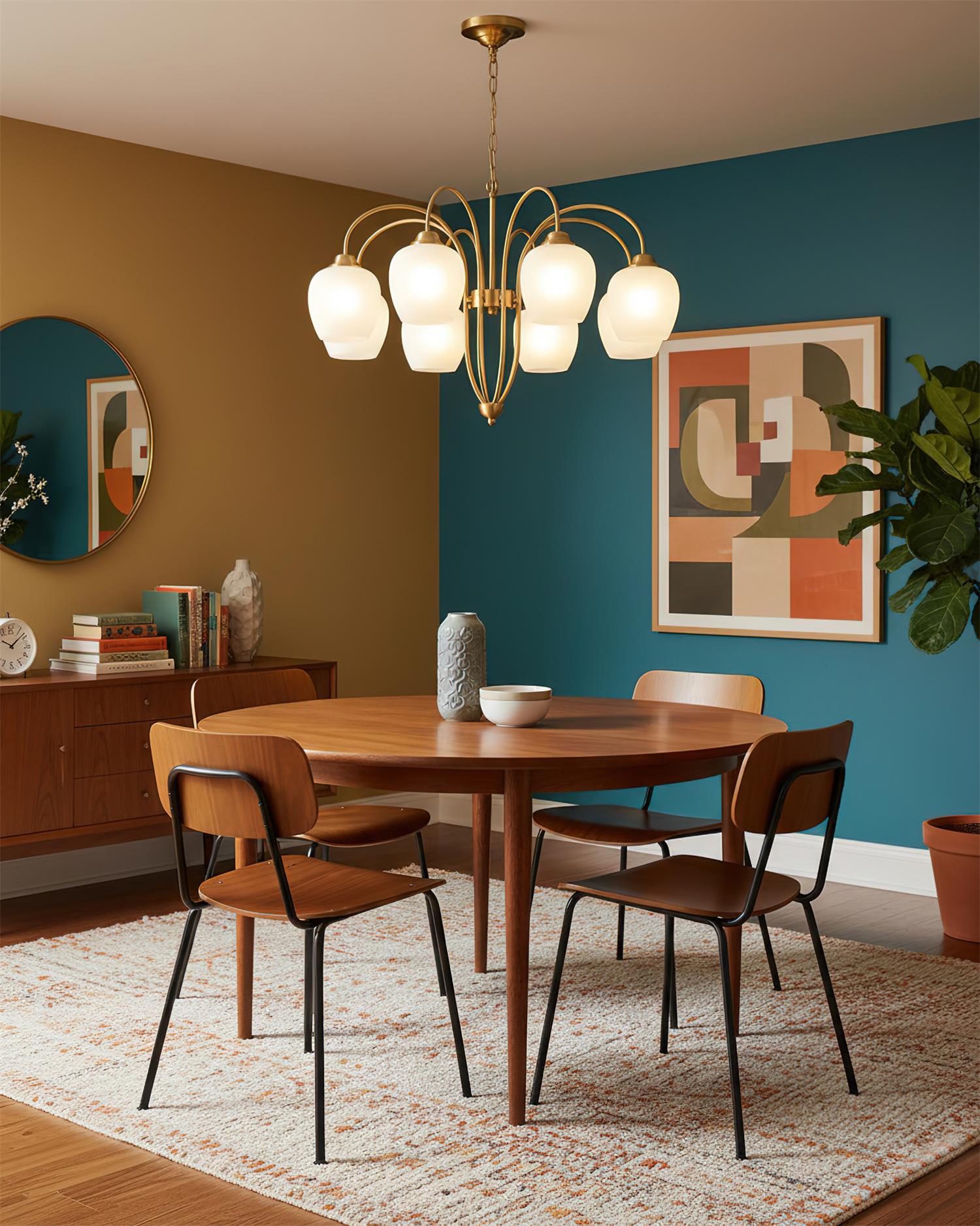 Calyx Natural Glass Petiole Chandelier