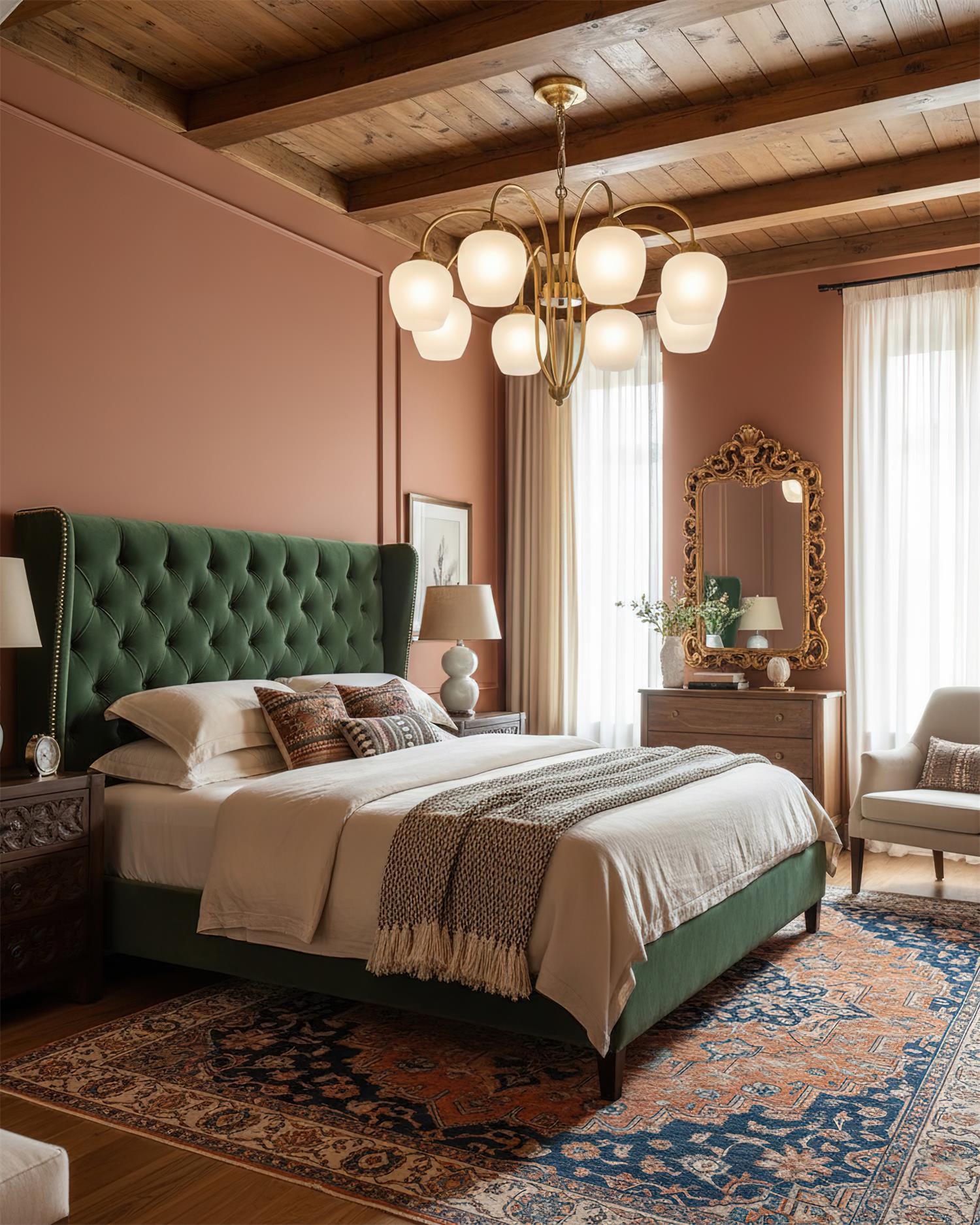 Calyx Natural Glass Petiole Chandelier