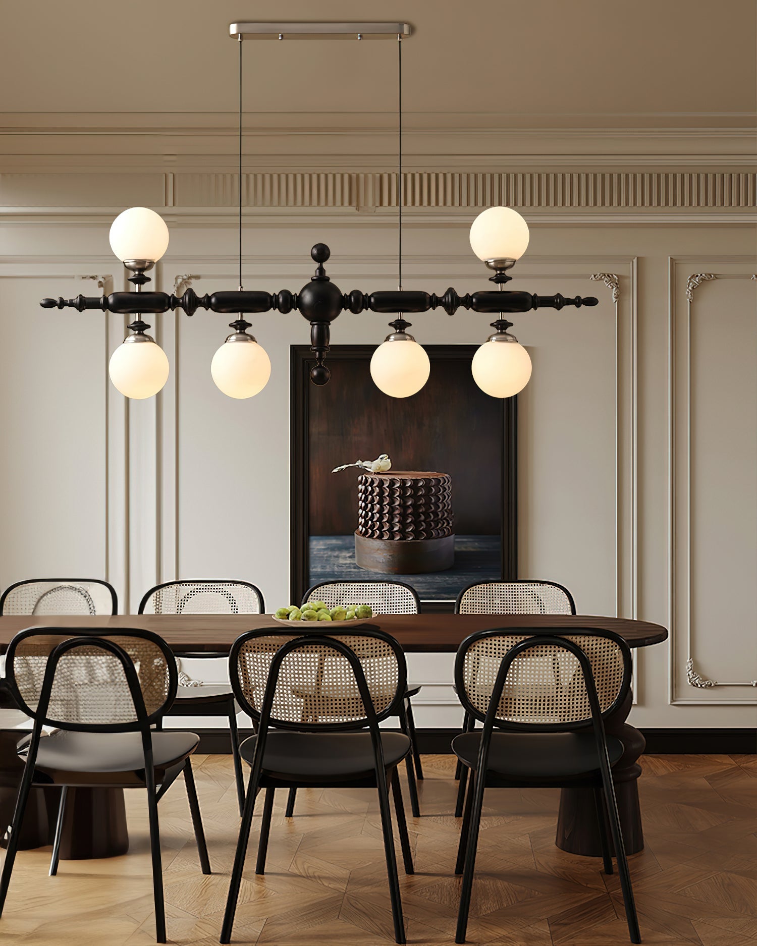 Isilira Classic Wood Glass Linear Pendant Light - Blowlighting