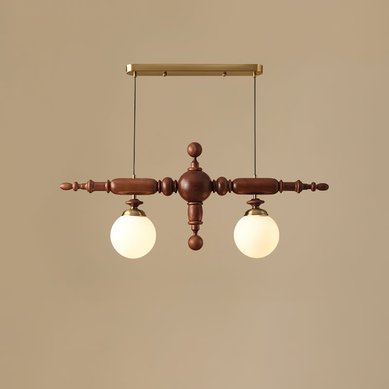 Isilira Classic Wood Glass Linear Pendant Light - Blowlighting