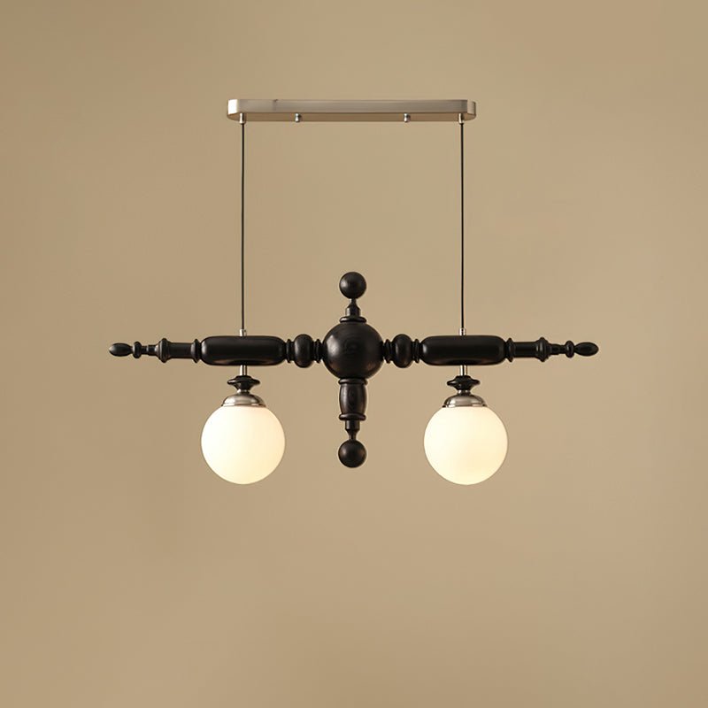 Isilira Classic Wood Glass Linear Pendant Light - Blowlighting