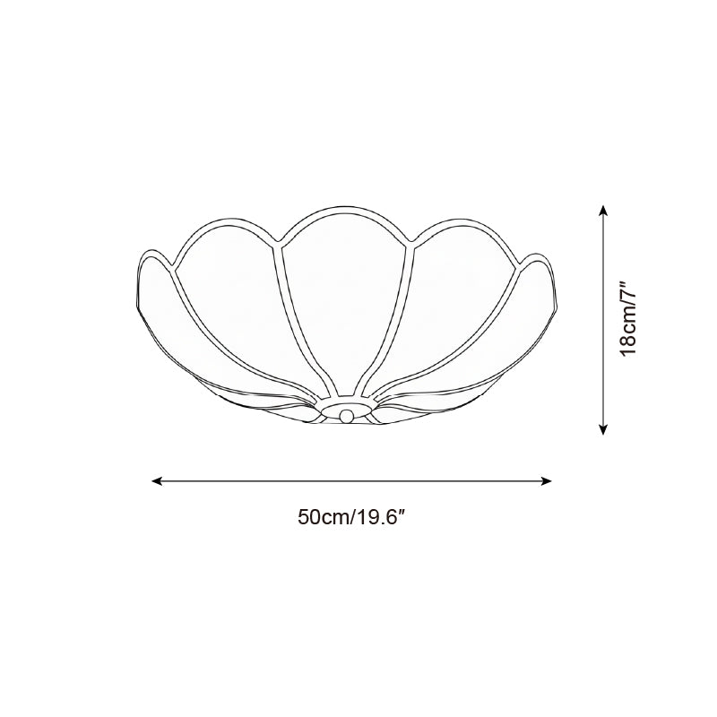 Camellia Rustic Plant Fiber Ceiling Light