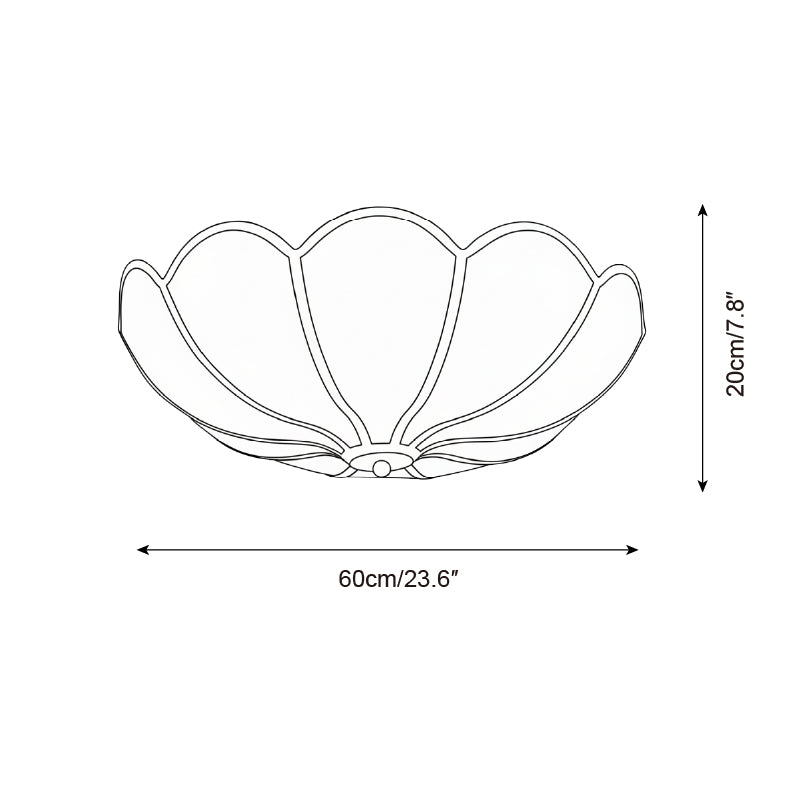 Camellia Rustic Plant Fiber Ceiling Light