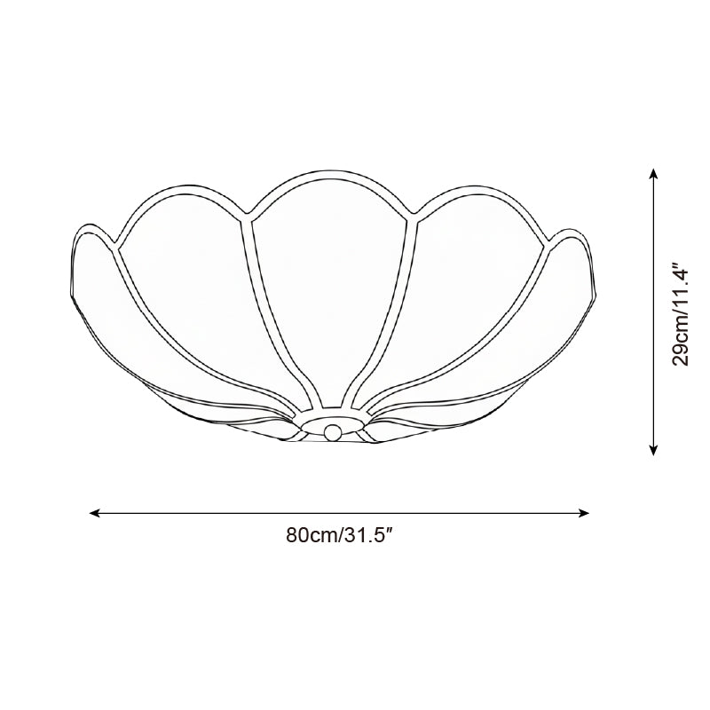 Camellia Rustic Plant Fiber Ceiling Light