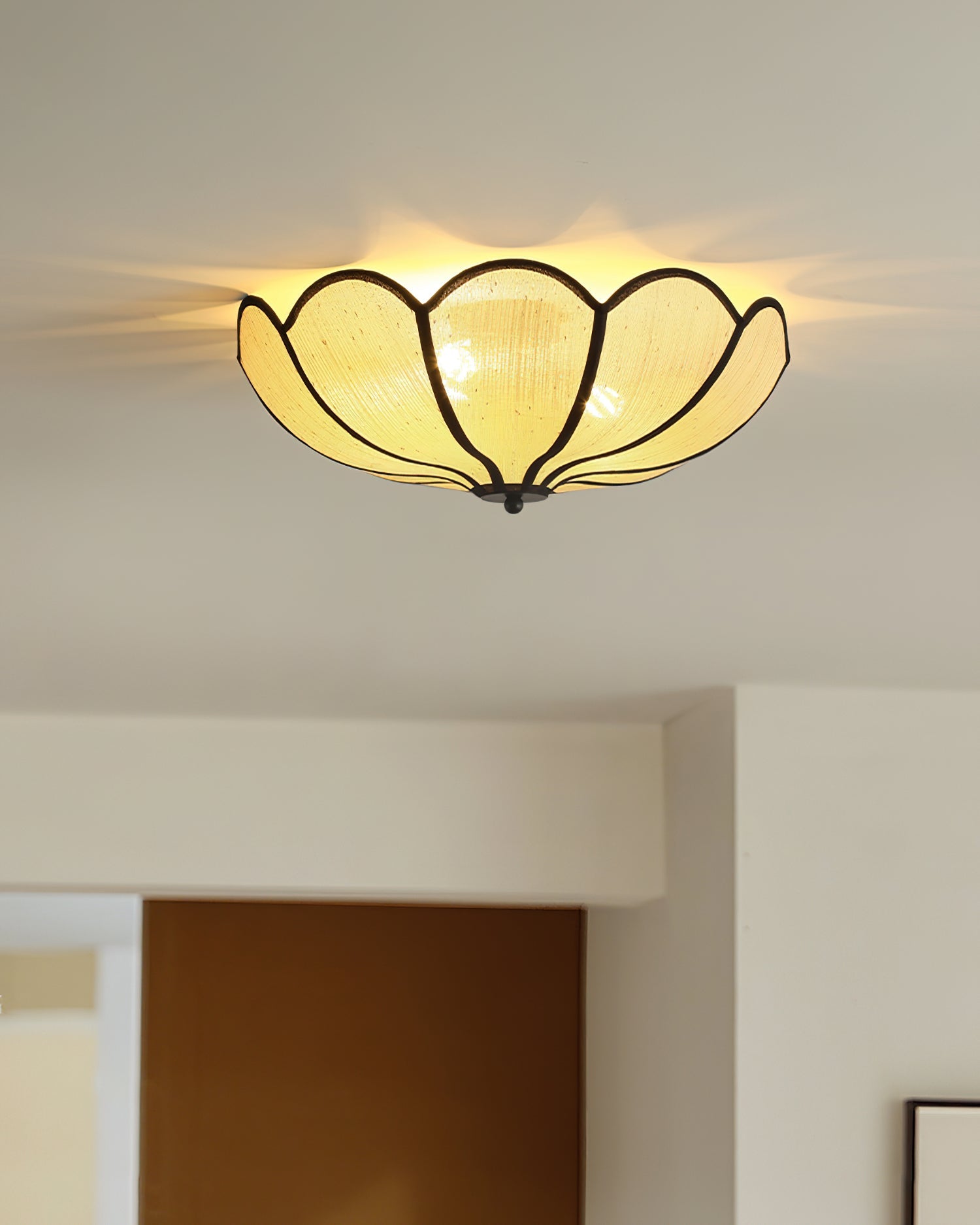 Camellia Rustic Plant Fiber Ceiling Light