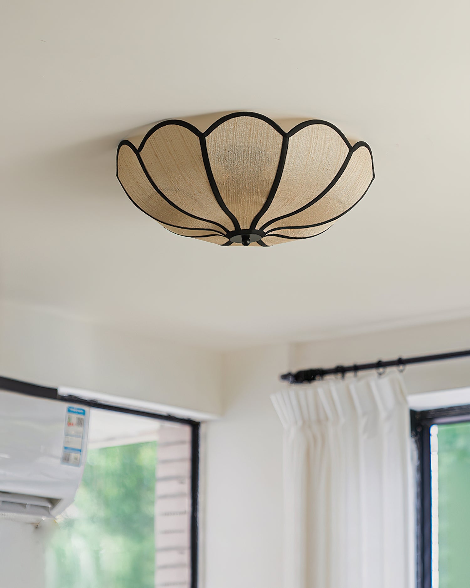 Camellia Rustic Plant Fiber Ceiling Light