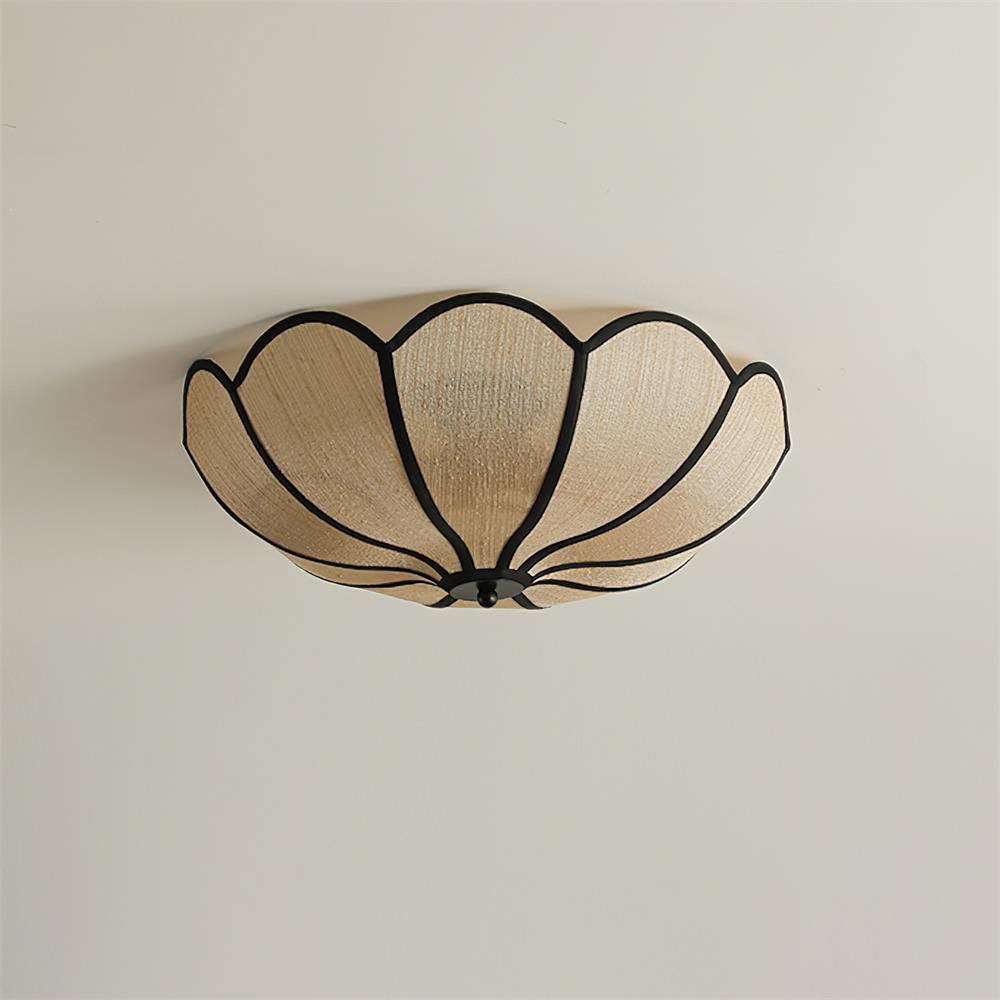 Camellia Rustic Plant Fiber Ceiling Light