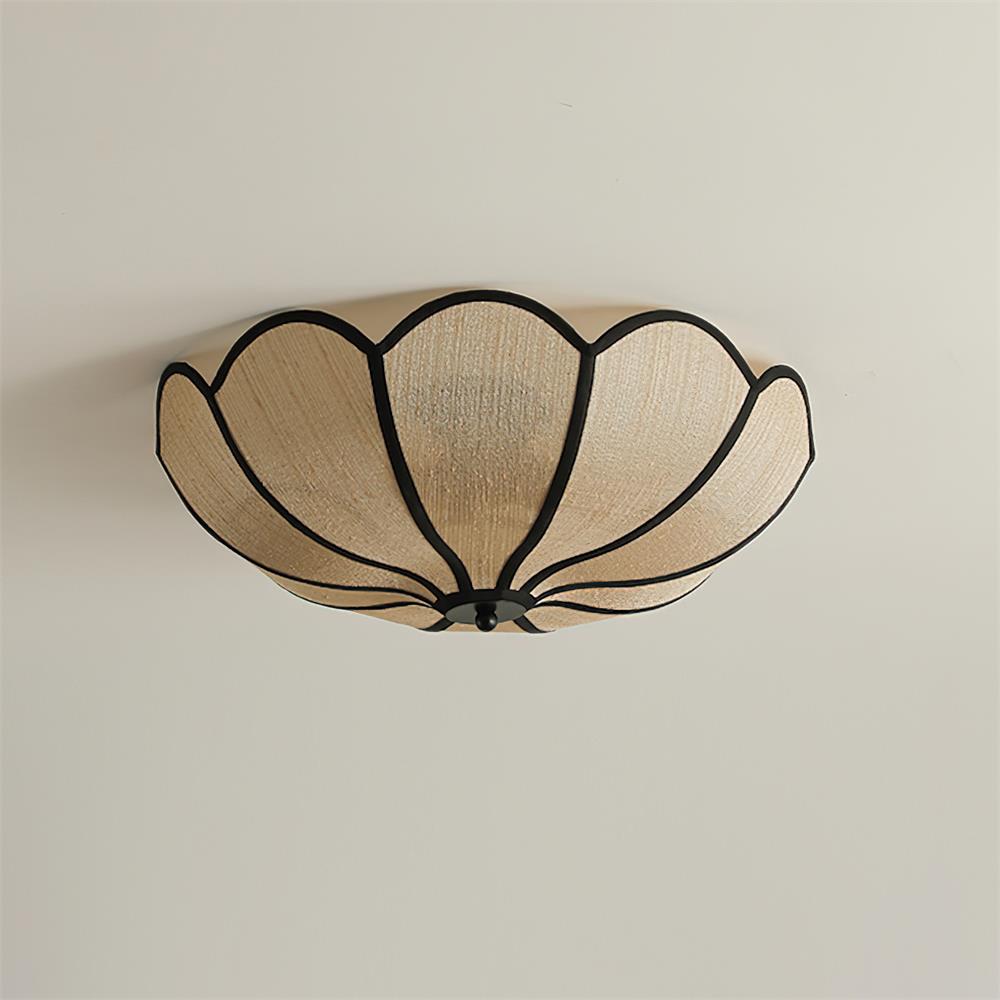 Camellia Rustic Plant Fiber Ceiling Light