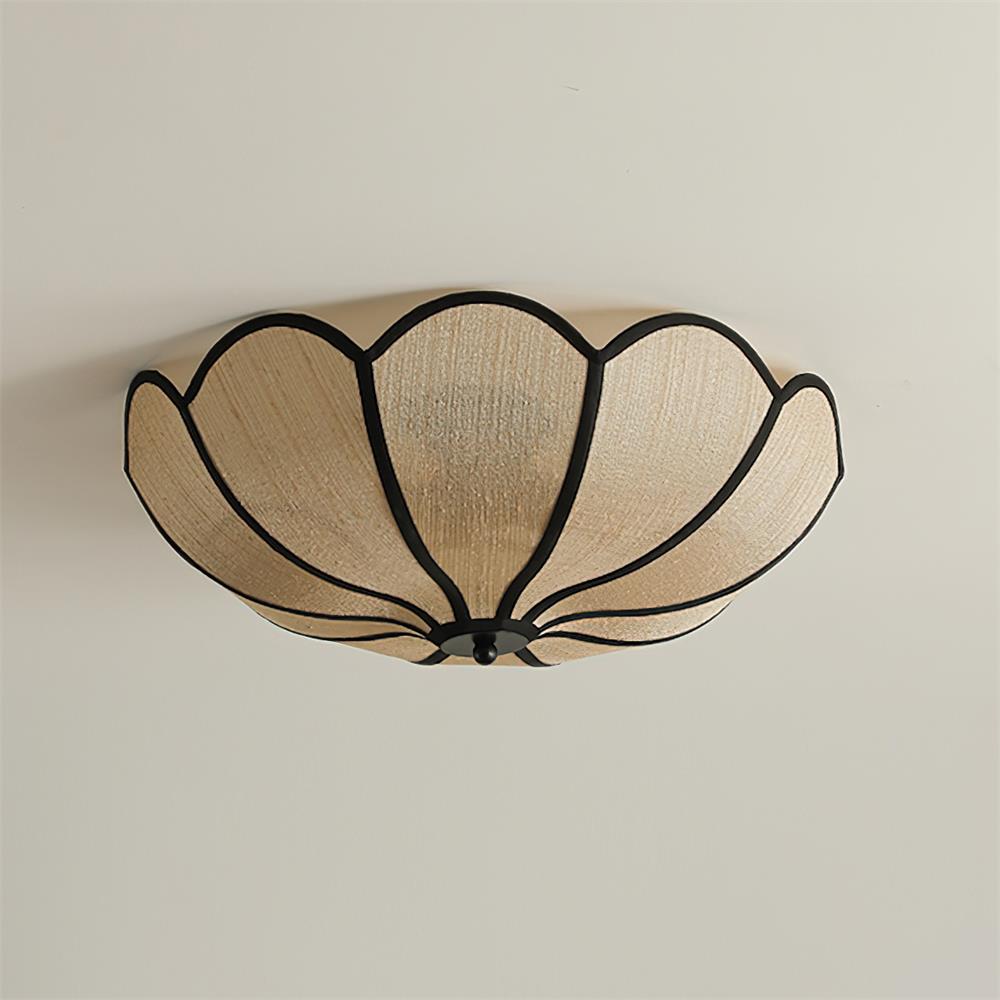 Camellia Rustic Plant Fiber Ceiling Light