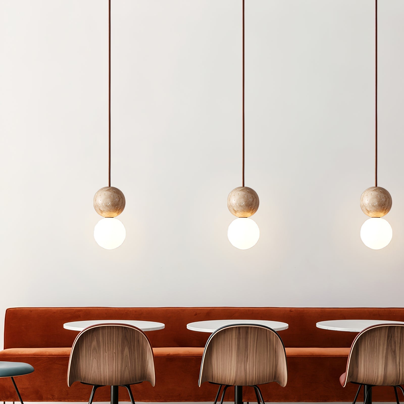 Luna Travertine Pendant Light - Blowlighting