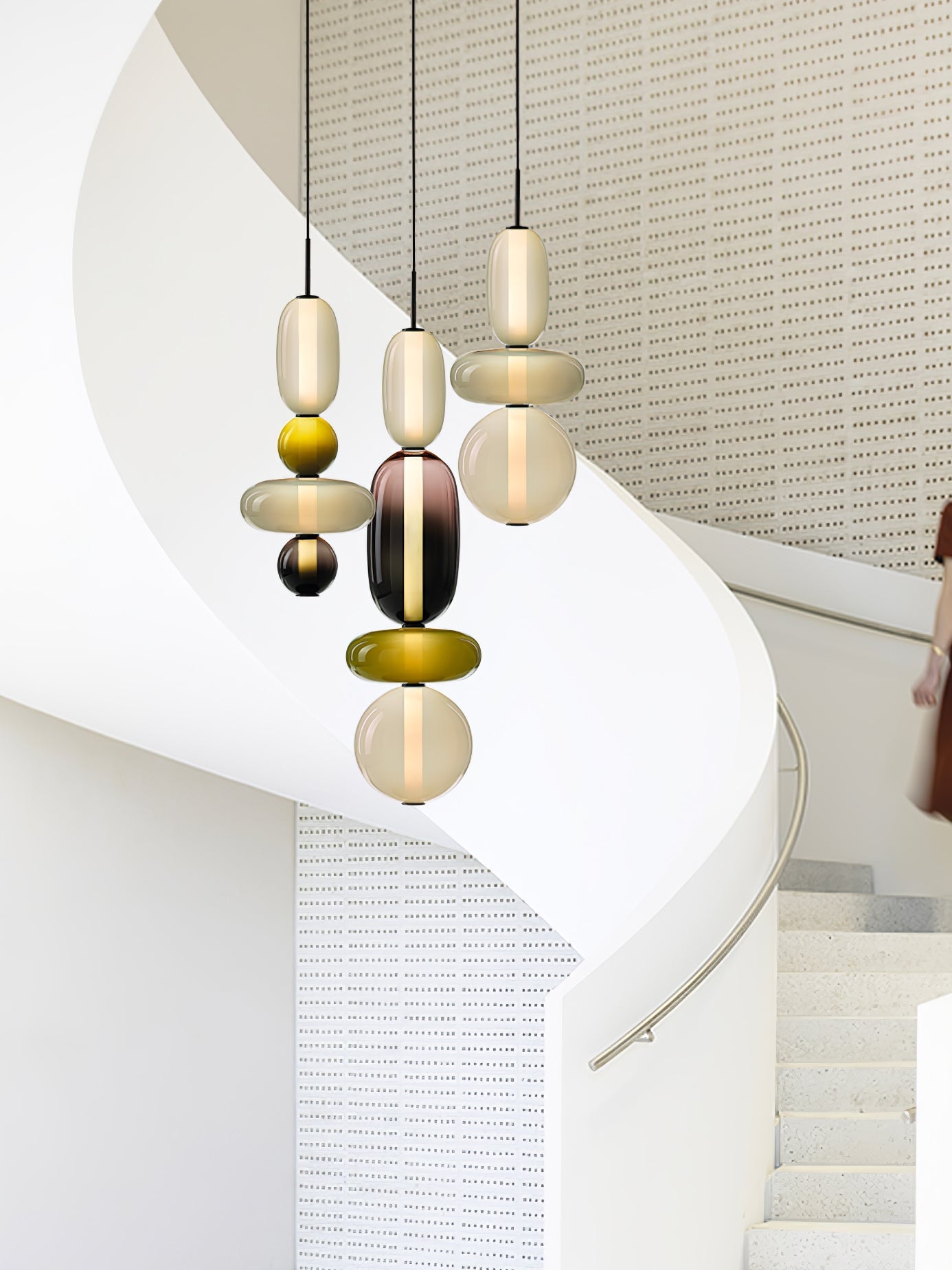 Candied Glass Combo Pendant Light - Blowlighting