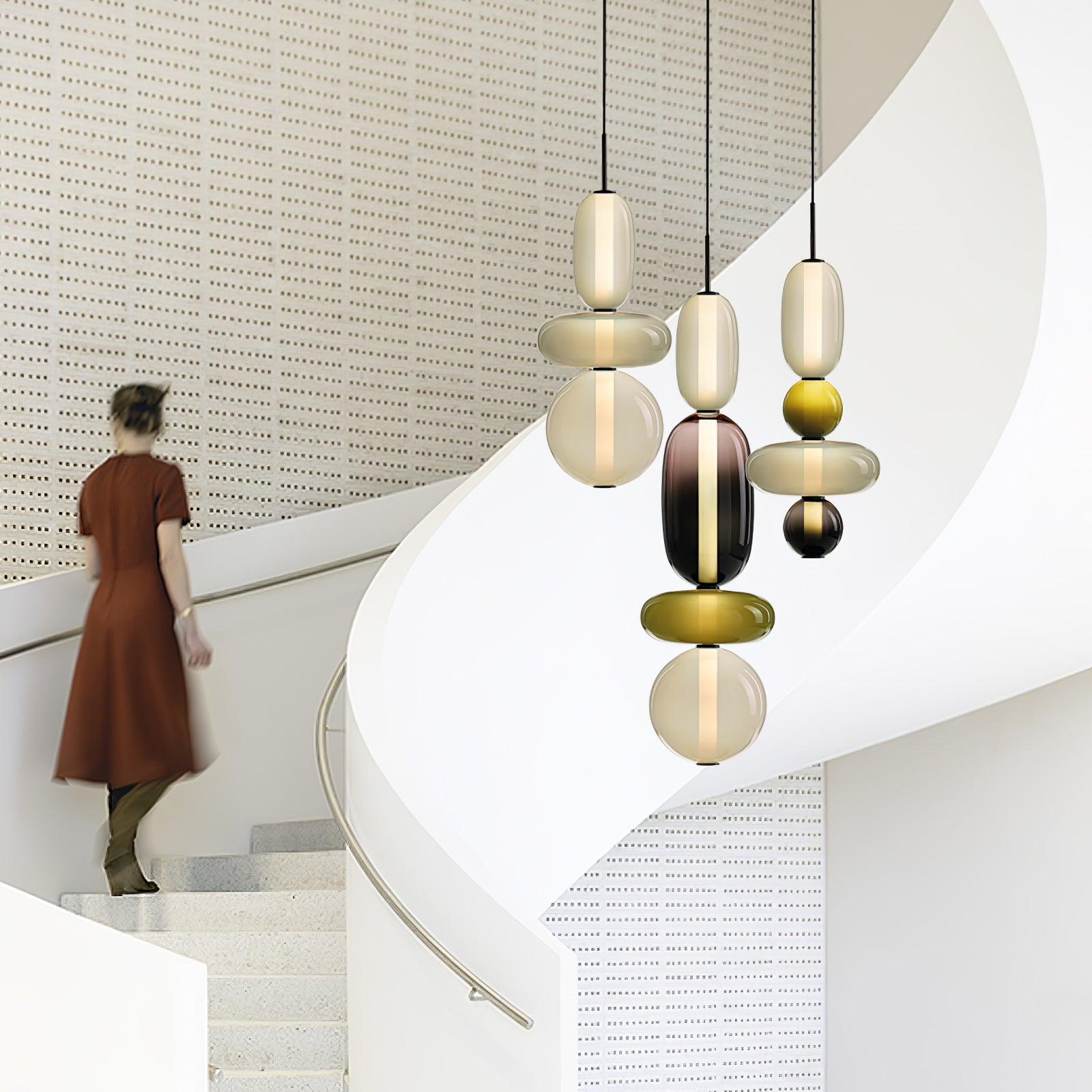 Candied Glass Combo Pendant Light - Blowlighting