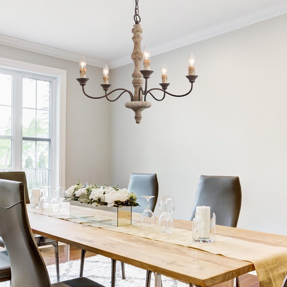 Aurora Chandelier Candlestick Farmhouse Rustic - Blowlighting
