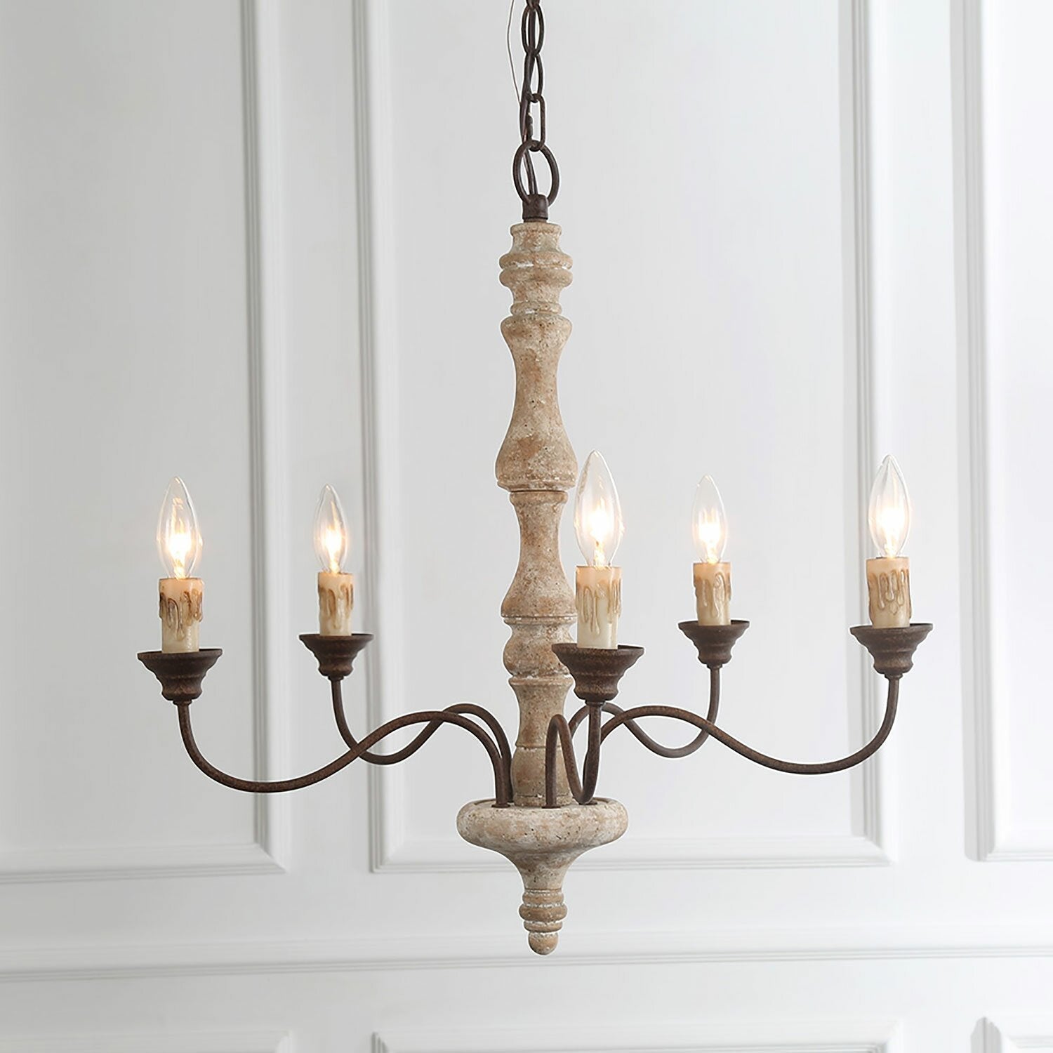 Aurora Chandelier Candlestick Farmhouse Rustic - Blowlighting
