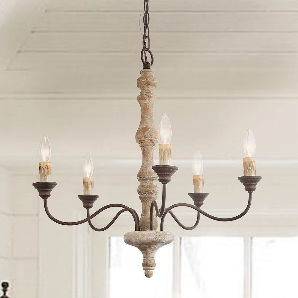 Aurora Chandelier Candlestick Farmhouse Rustic - Blowlighting