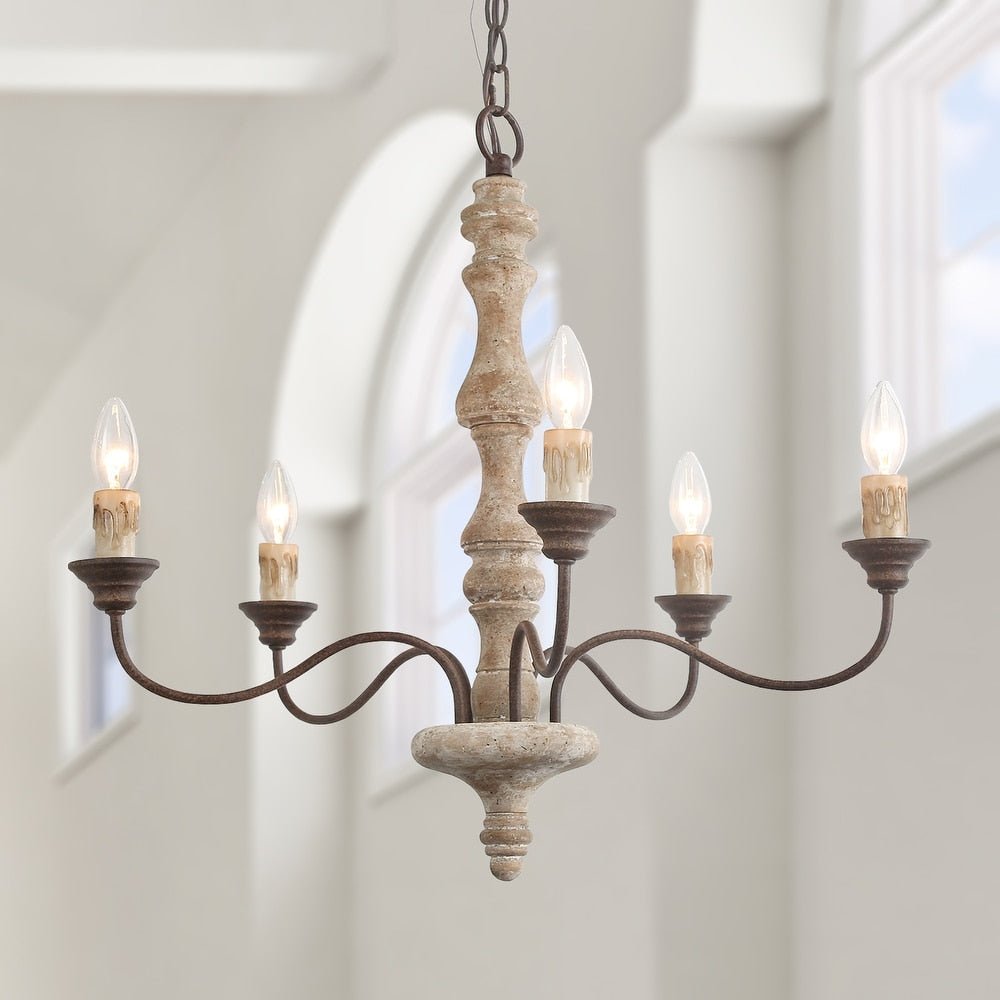 Aurora Chandelier Candlestick Farmhouse Rustic - Blowlighting