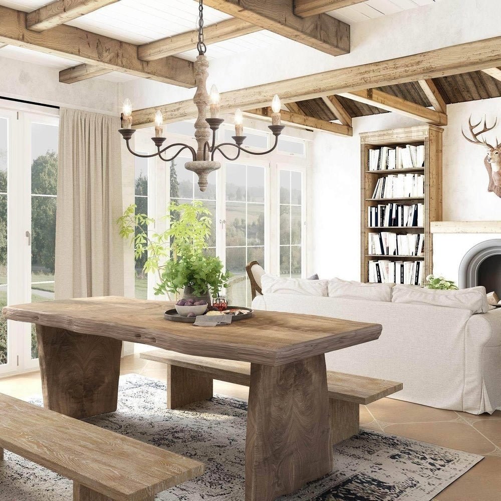 Aurora Chandelier Candlestick Farmhouse Rustic - Blowlighting