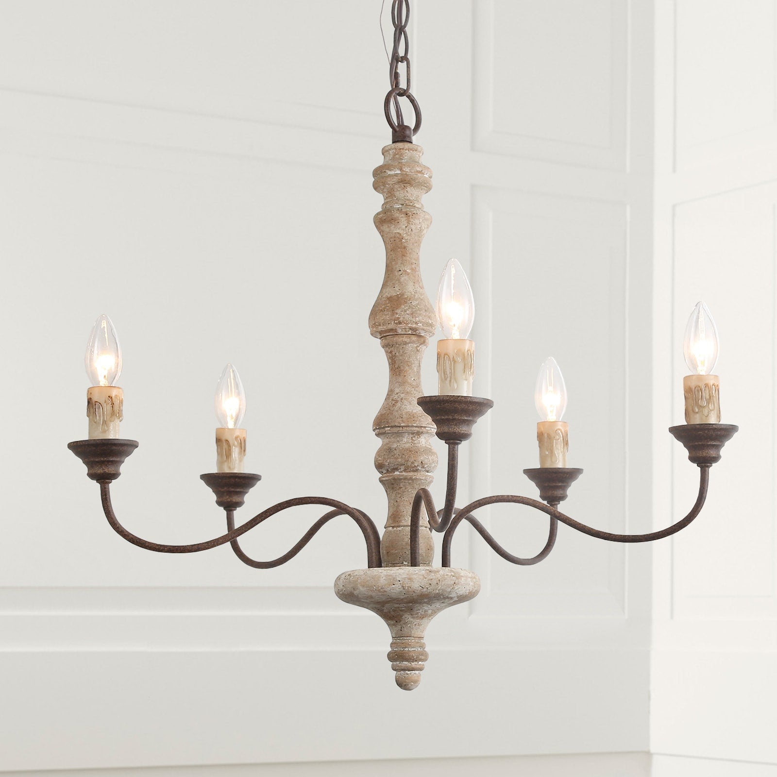 Aurora Chandelier Candlestick Farmhouse Rustic - Blowlighting