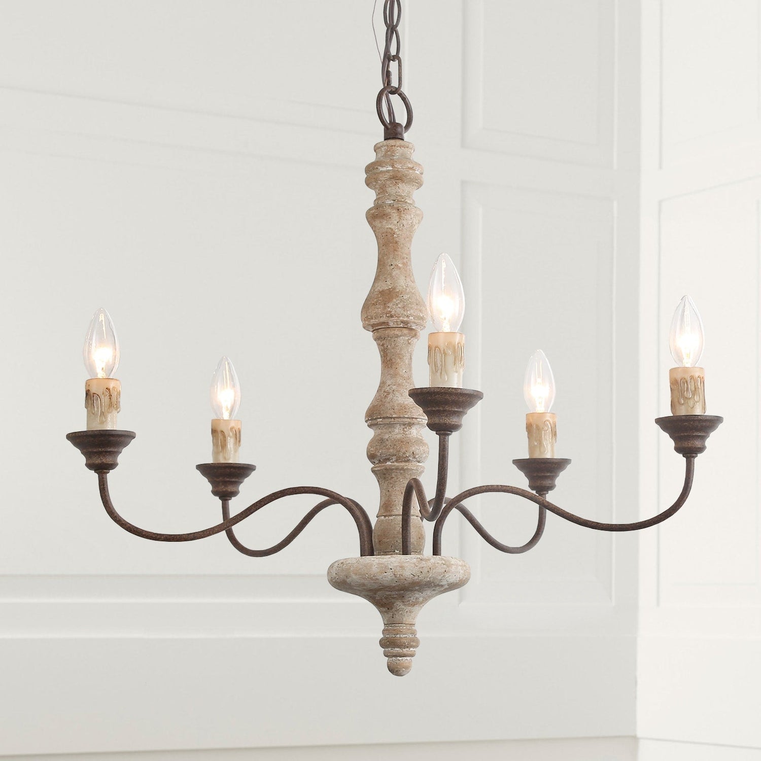 Aurora Chandelier Candlestick Farmhouse Rustic - Blowlighting