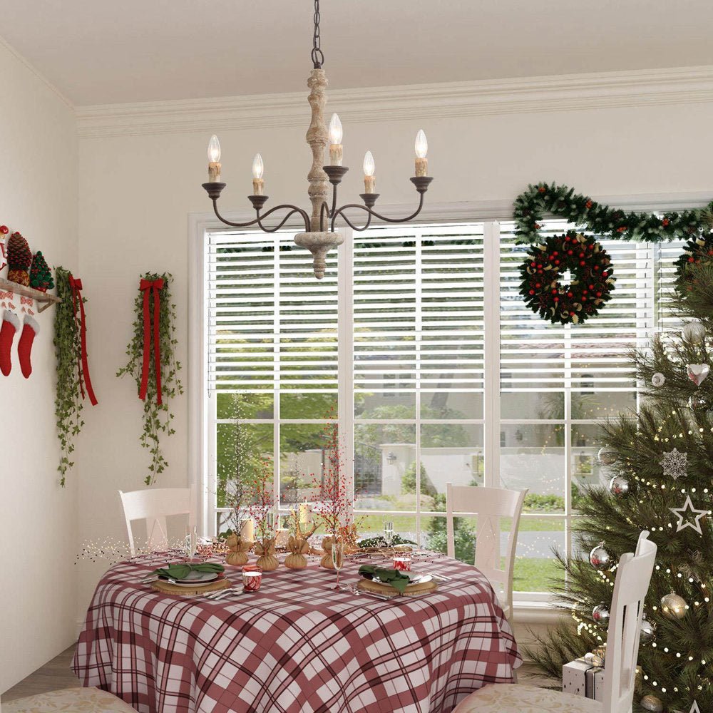 Aurora Chandelier Candlestick Farmhouse Rustic - Blowlighting