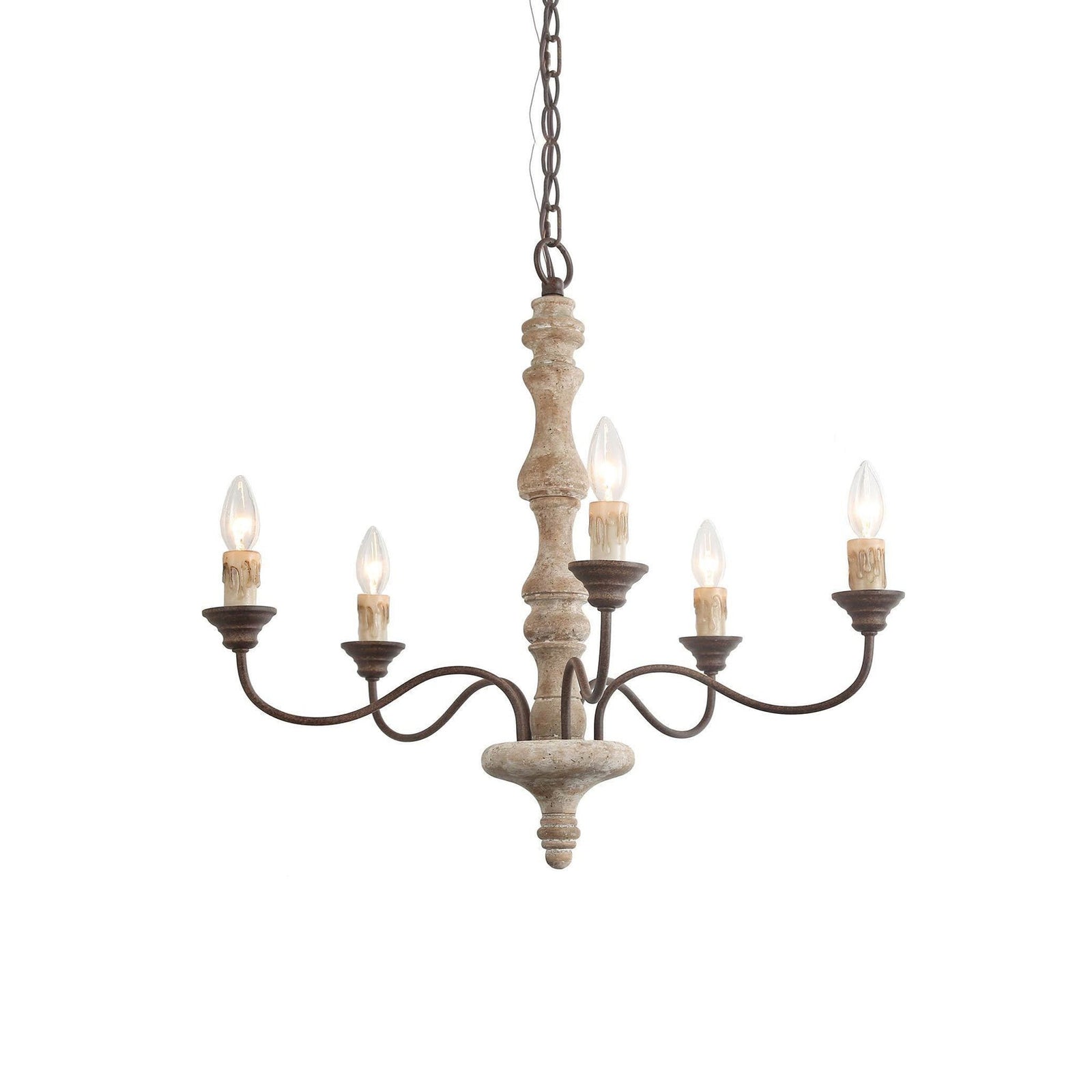 Aurora Chandelier Candlestick Farmhouse Rustic - Blowlighting