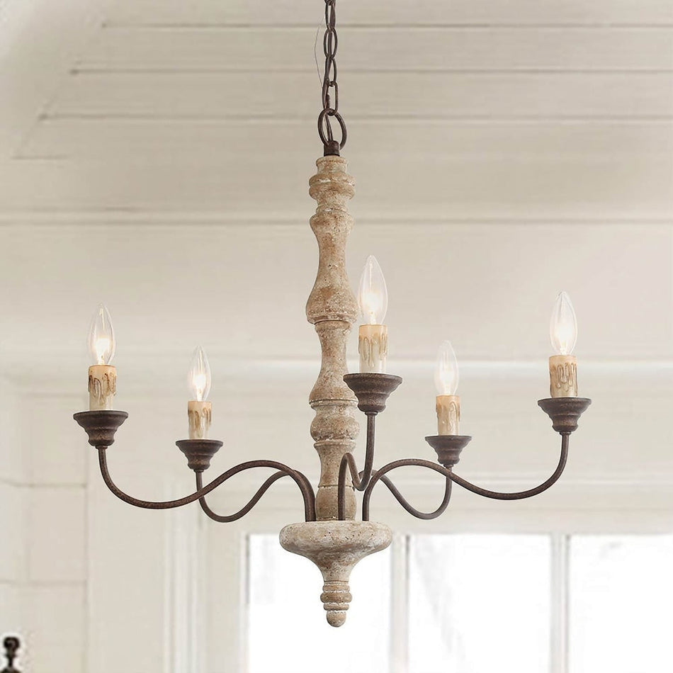 Aurora Chandelier Candlestick Farmhouse Rustic - Blowlighting