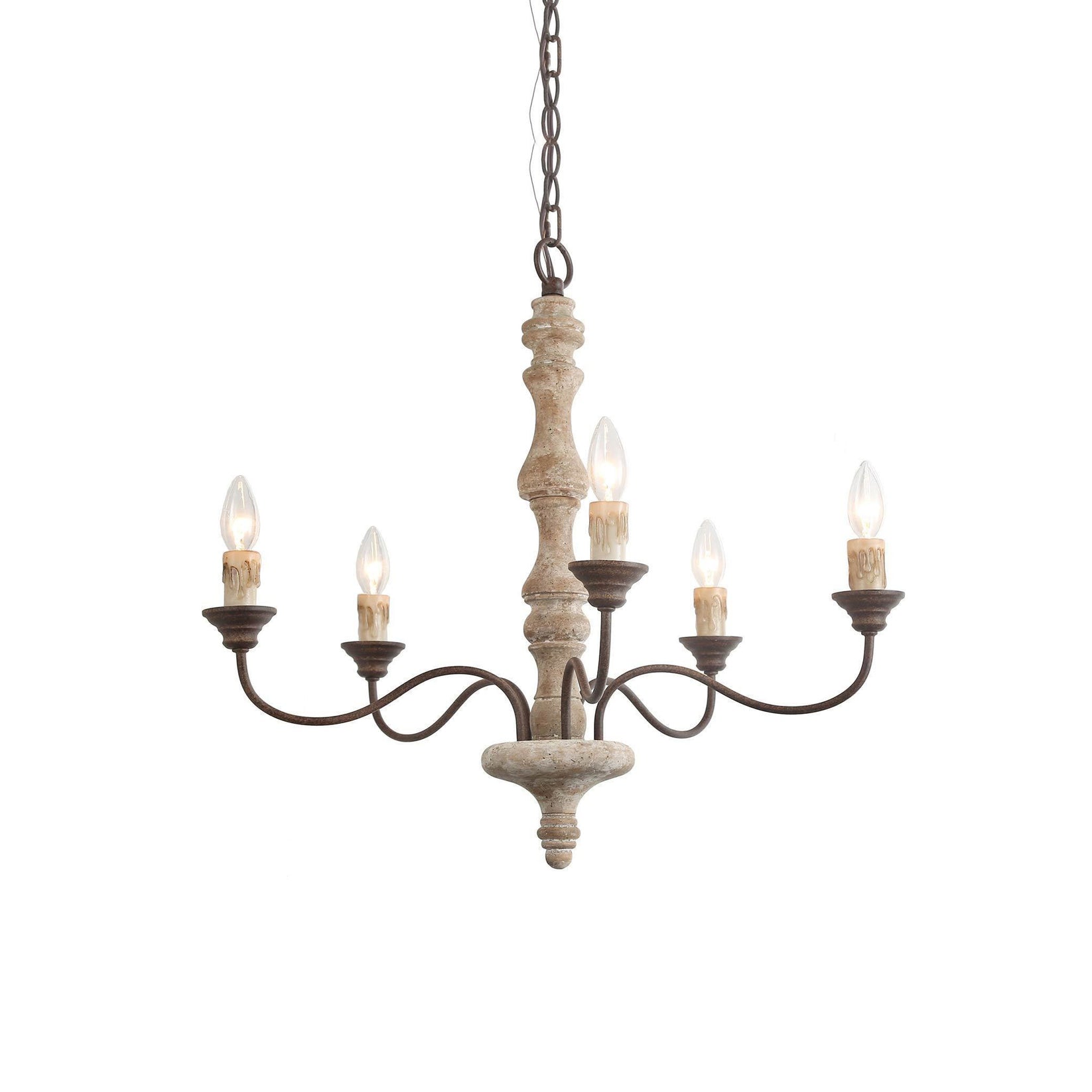 Aurora Chandelier Candlestick Farmhouse Rustic - Blowlighting