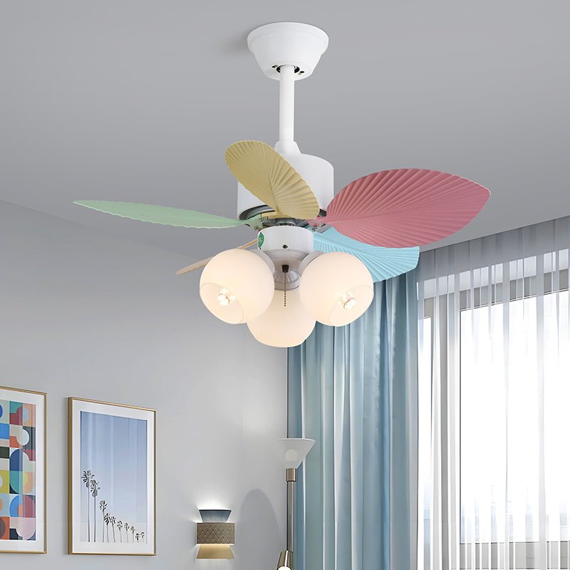 Liora Colorful Glass Ceiling Fan Light - Blowlighting