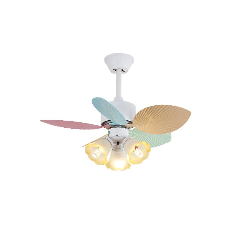 Liora Colorful Glass Ceiling Fan Light - Blowlighting