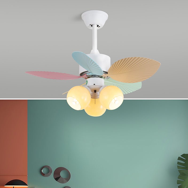 Liora Colorful Glass Ceiling Fan Light - Blowlighting