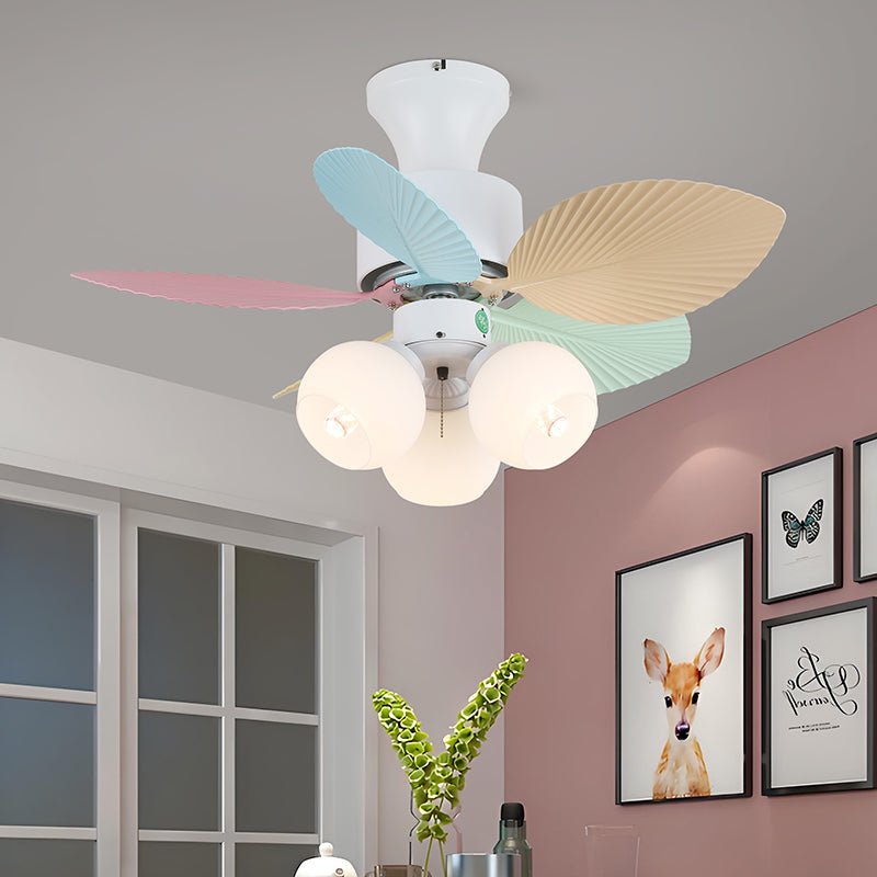Liora Colorful Glass Ceiling Fan Light - Blowlighting