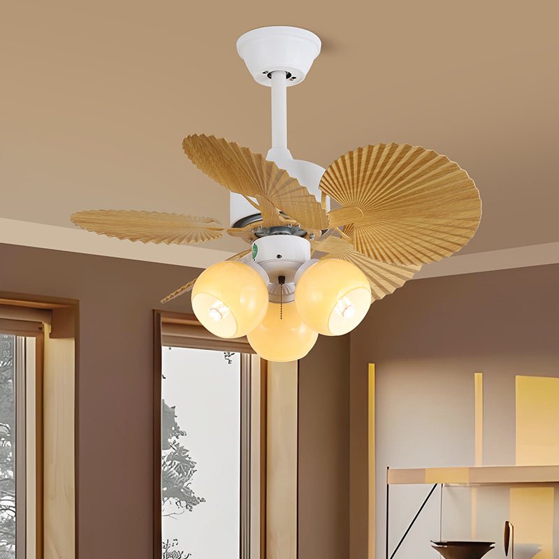 Liora Colorful Glass Ceiling Fan Light - Blowlighting