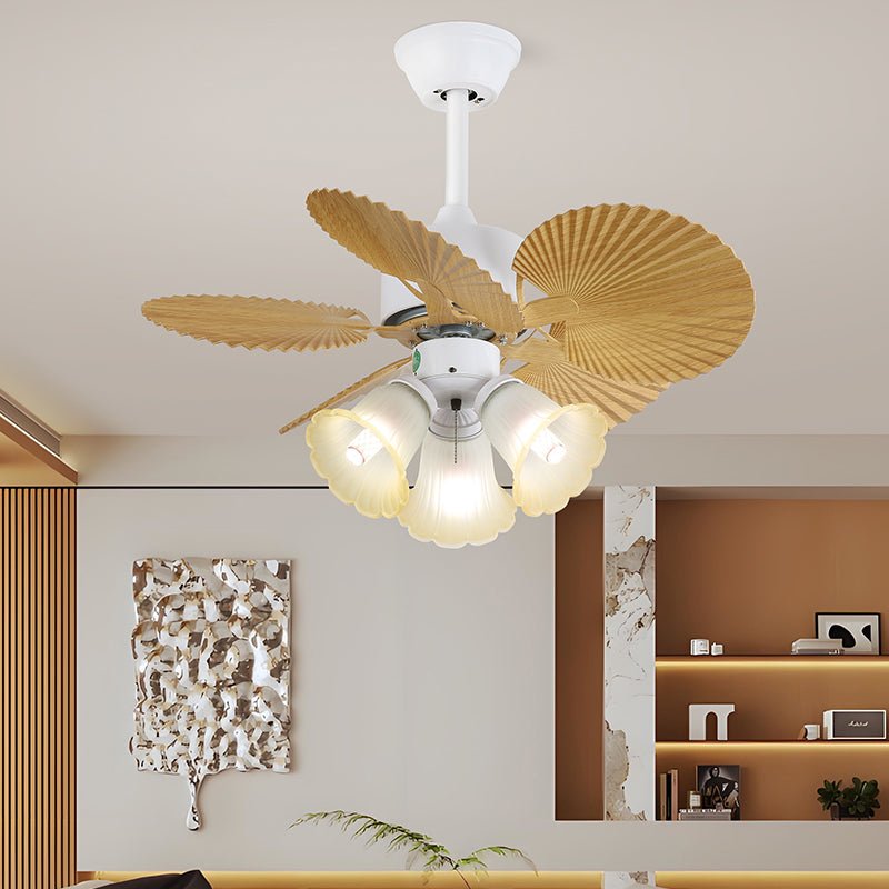 Liora Colorful Glass Ceiling Fan Light - Blowlighting
