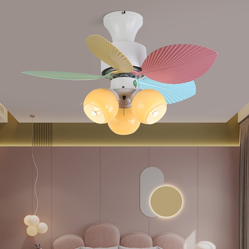 Liora Colorful Glass Ceiling Fan Light - Blowlighting