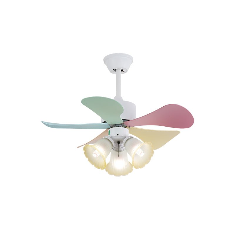 Liora Colorful Glass Ceiling Fan Light - Blowlighting