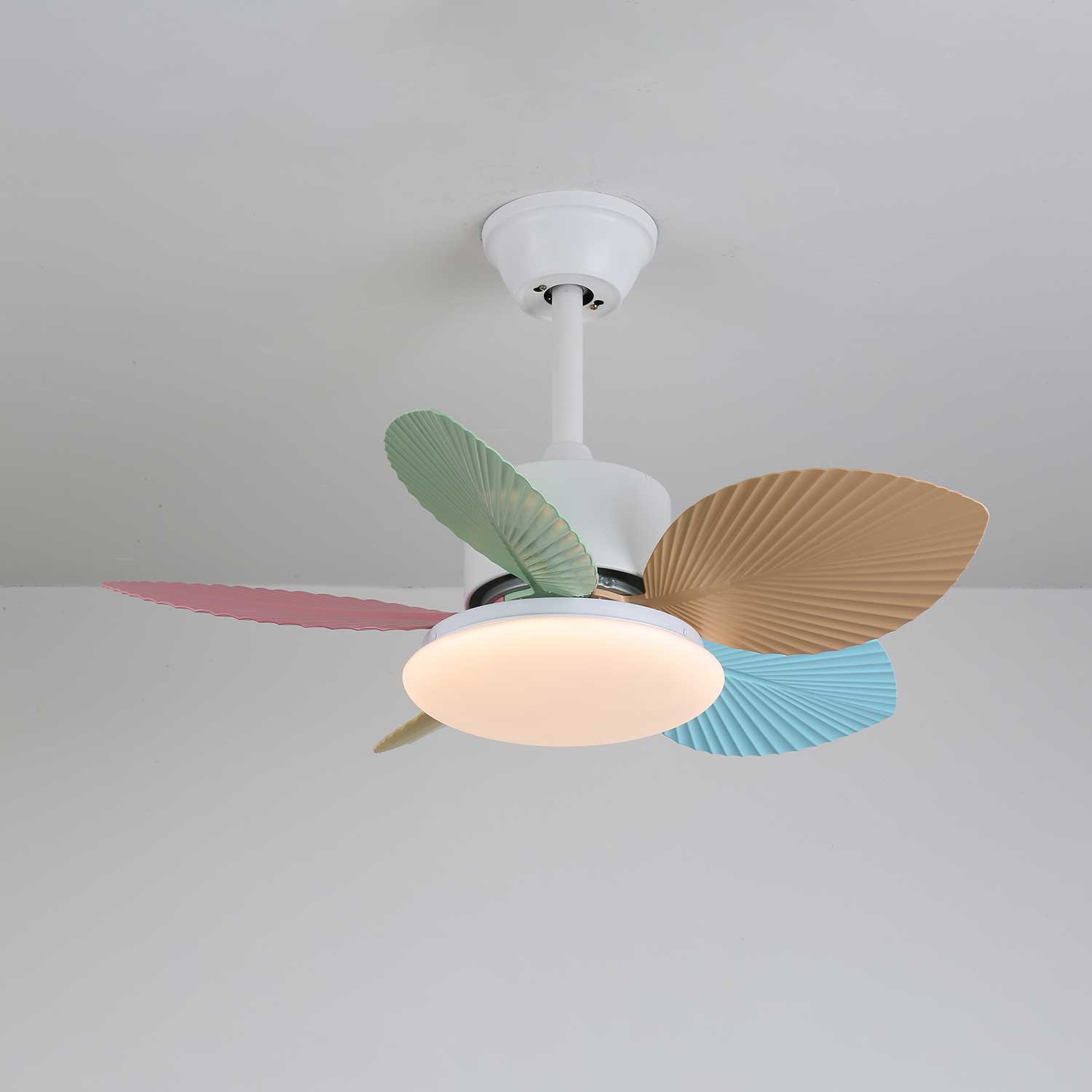 Liora Colorful Glass Ceiling Fan Light - Blowlighting