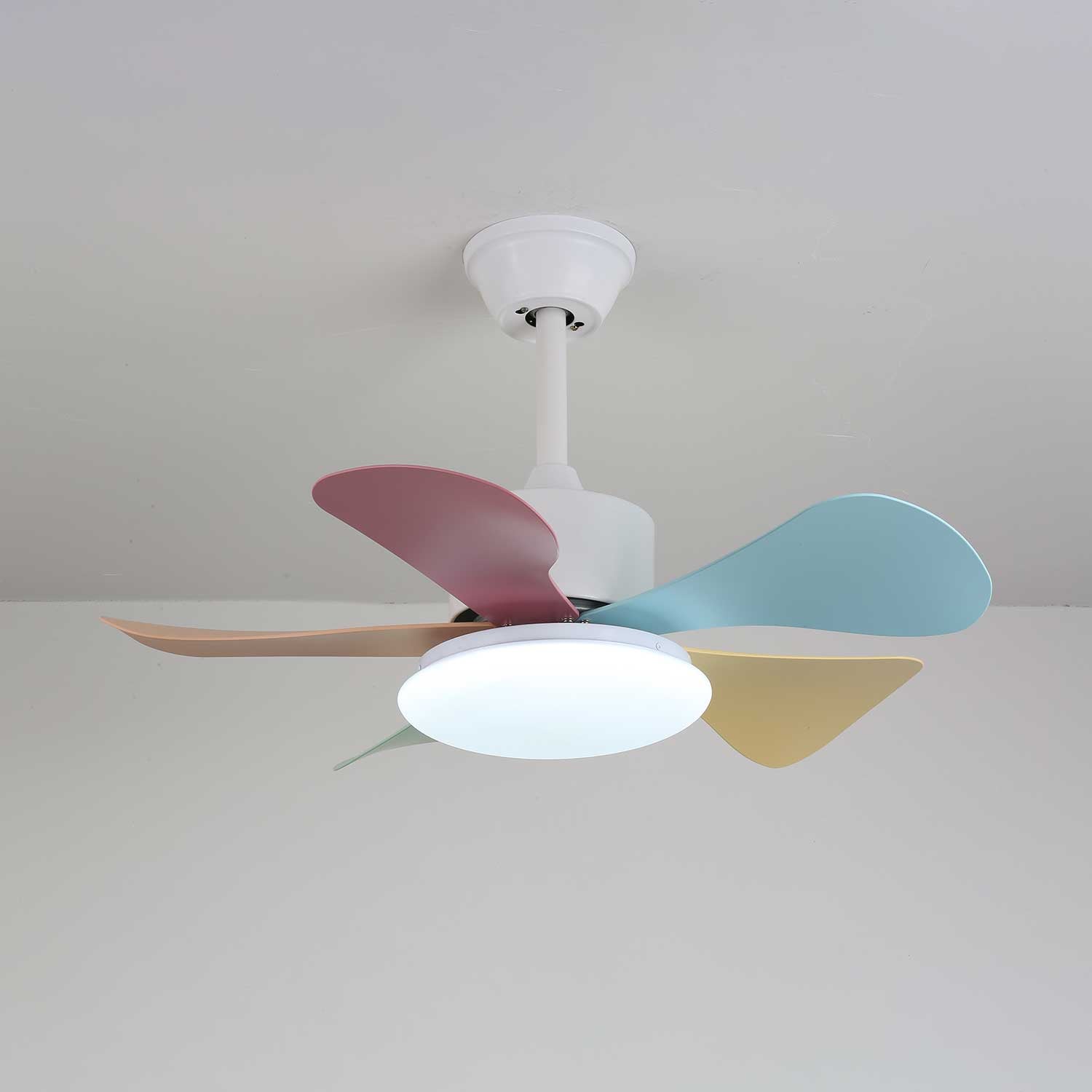 Liora Colorful Glass Ceiling Fan Light - Blowlighting