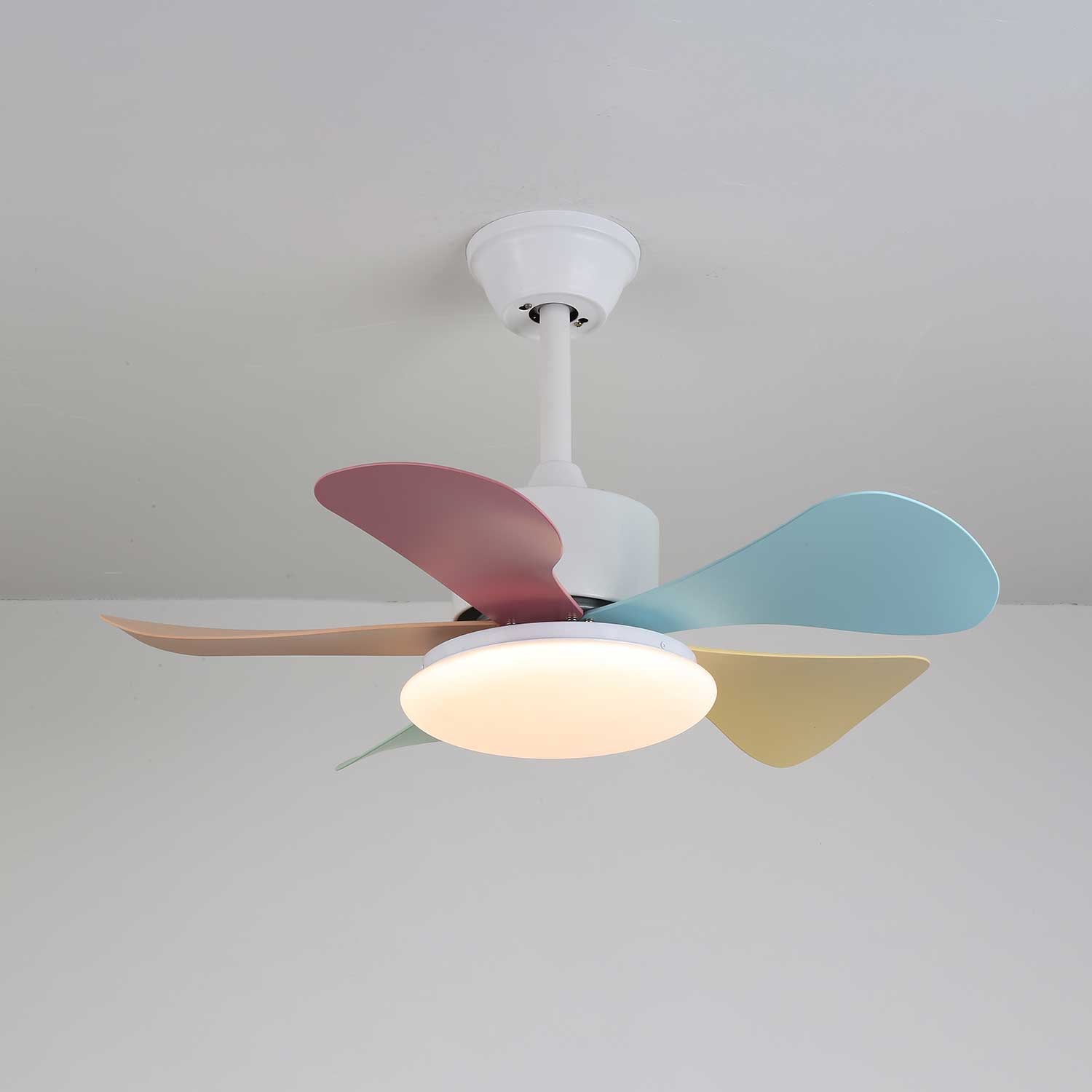 Liora Colorful Glass Ceiling Fan Light - Blowlighting