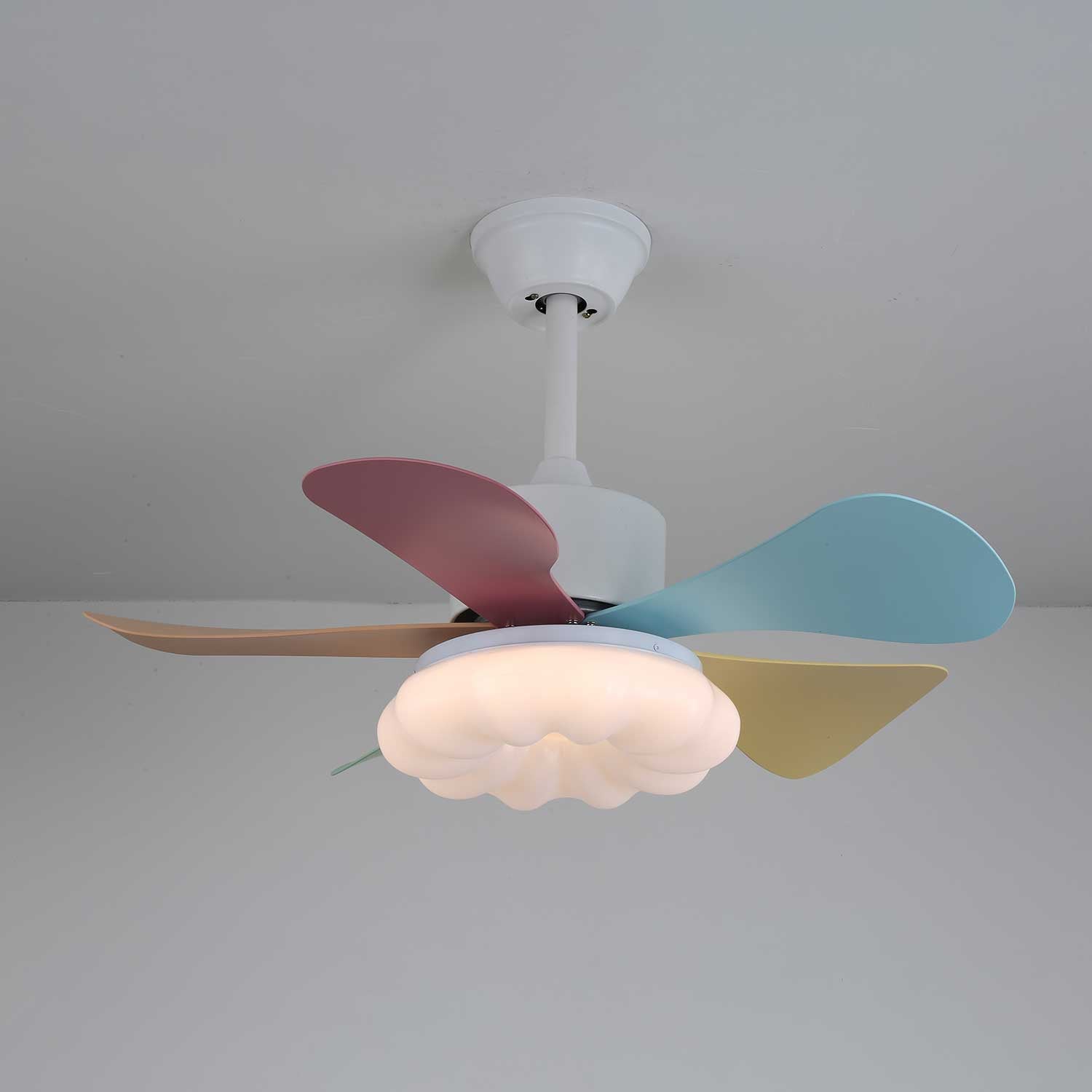 Liora Colorful Glass Ceiling Fan Light - Blowlighting