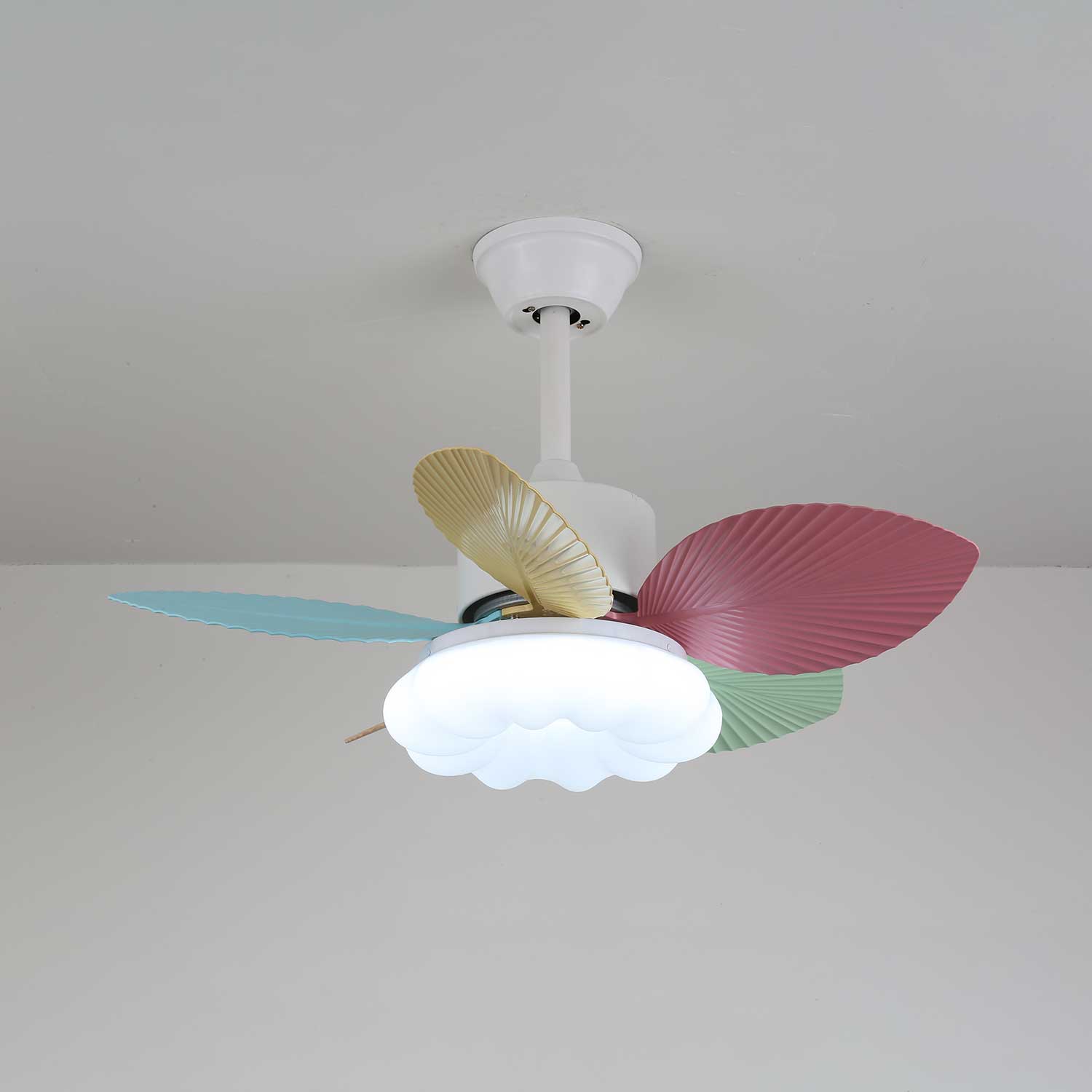 Liora Colorful Glass Ceiling Fan Light - Blowlighting