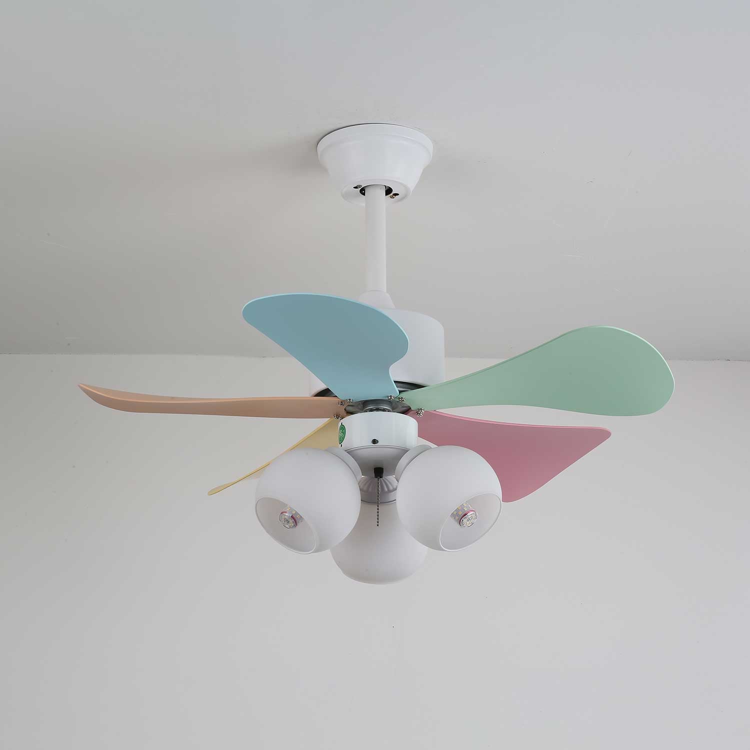 Liora Colorful Glass Ceiling Fan Light - Blowlighting