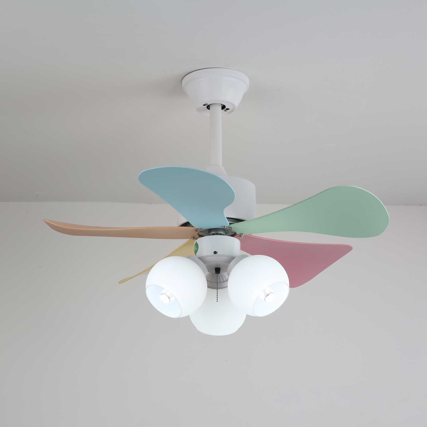 Liora Colorful Glass Ceiling Fan Light - Blowlighting