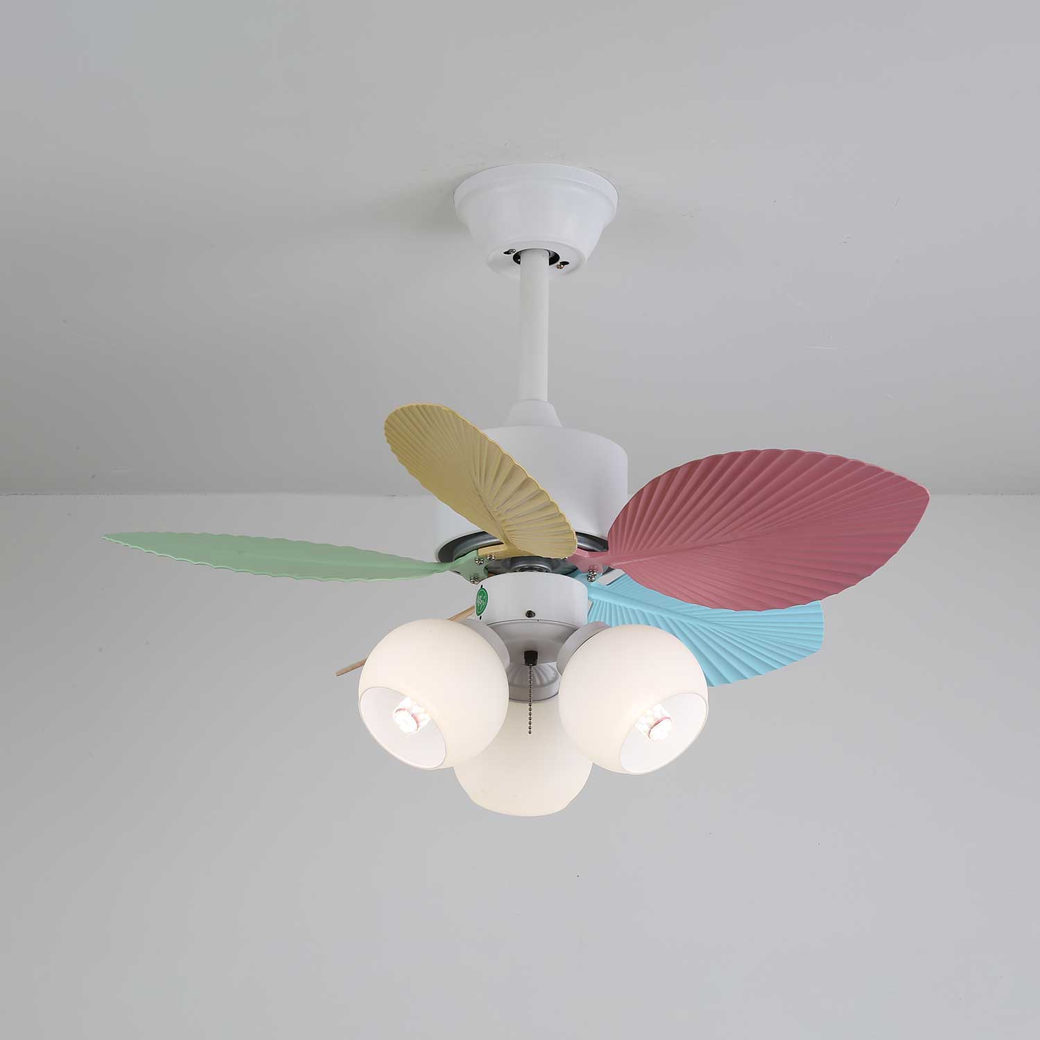 Liora Colorful Glass Ceiling Fan Light - Blowlighting